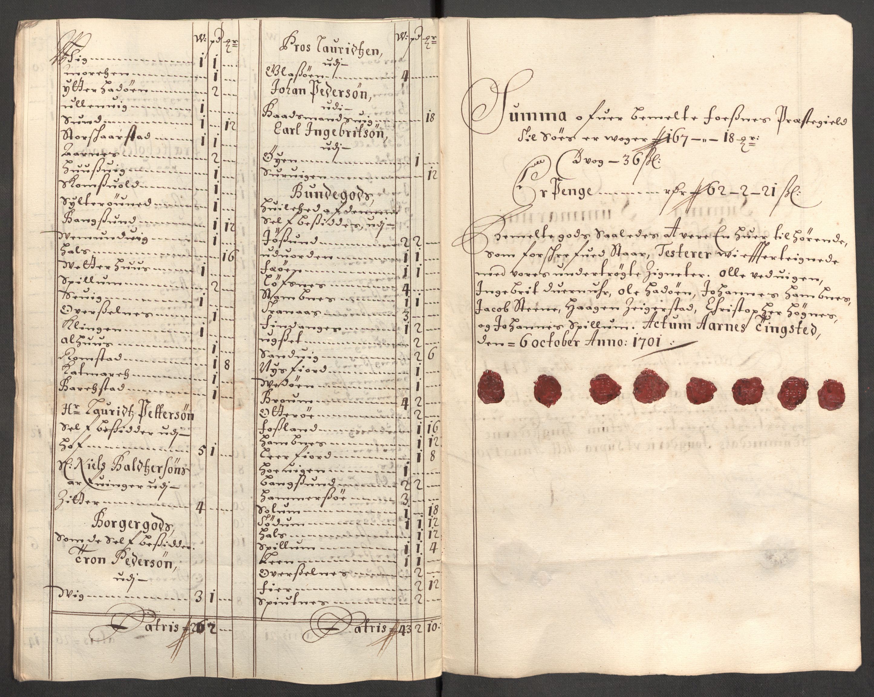 Rentekammeret inntil 1814, Reviderte regnskaper, Fogderegnskap, AV/RA-EA-4092/R64/L4427: Fogderegnskap Namdal, 1701-1702, s. 176