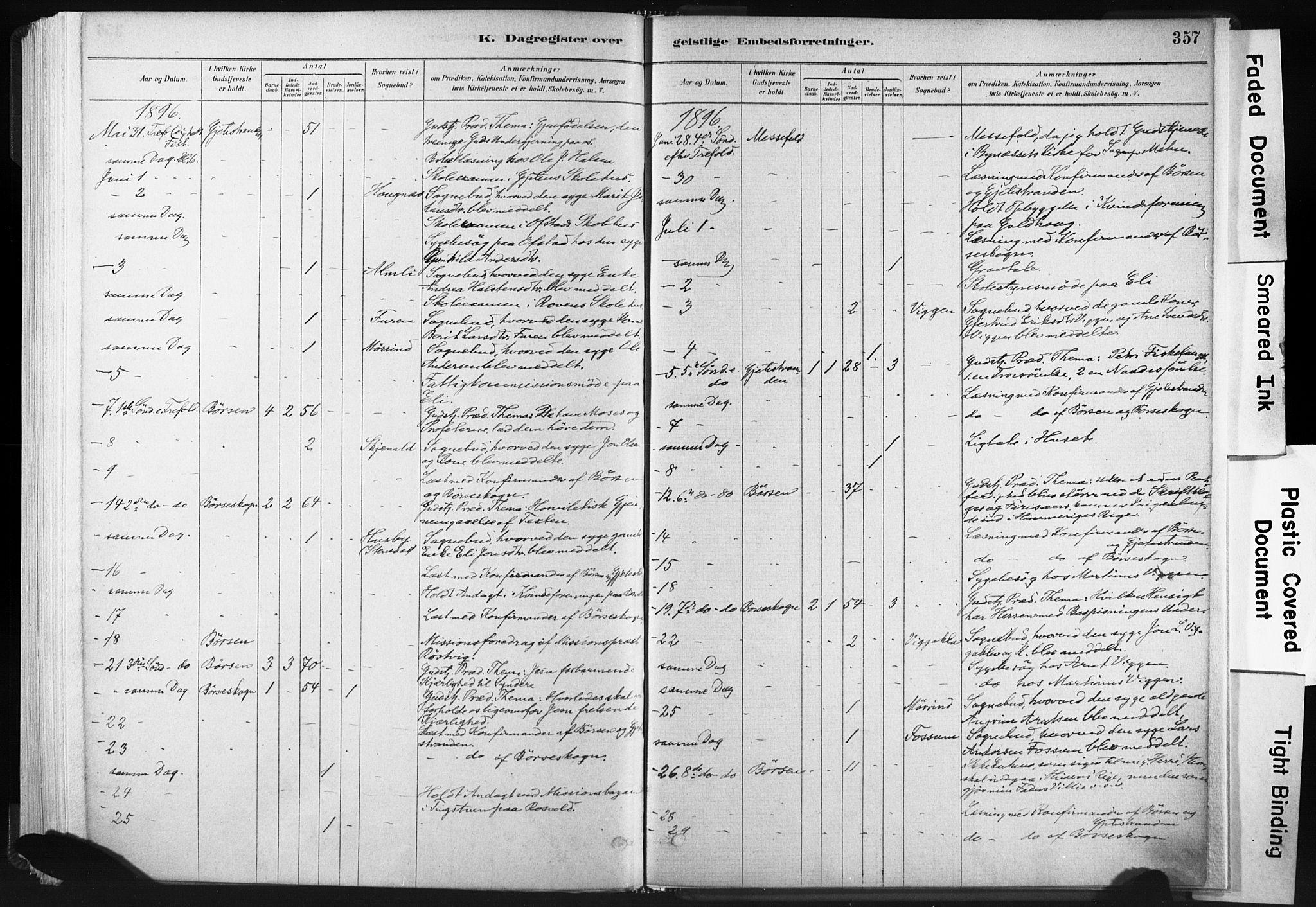 Ministerialprotokoller, klokkerbøker og fødselsregistre - Sør-Trøndelag, SAT/A-1456/665/L0773: Ministerialbok nr. 665A08, 1879-1905, s. 357