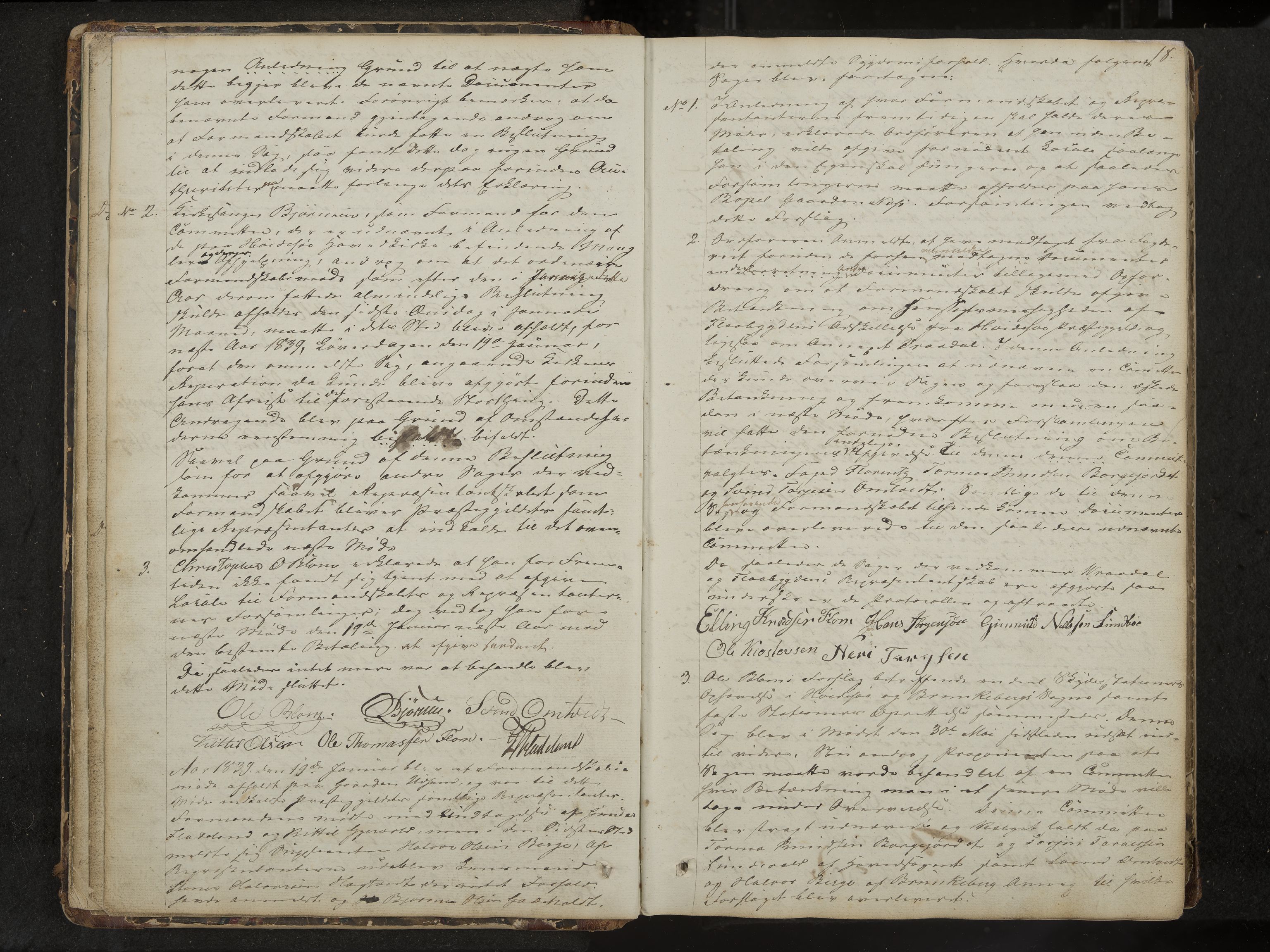 Kviteseid formannskap og sentraladministrasjon, IKAK/0829021/A/Aa/L0001: Møtebok med register, 1837-1866, s. 18