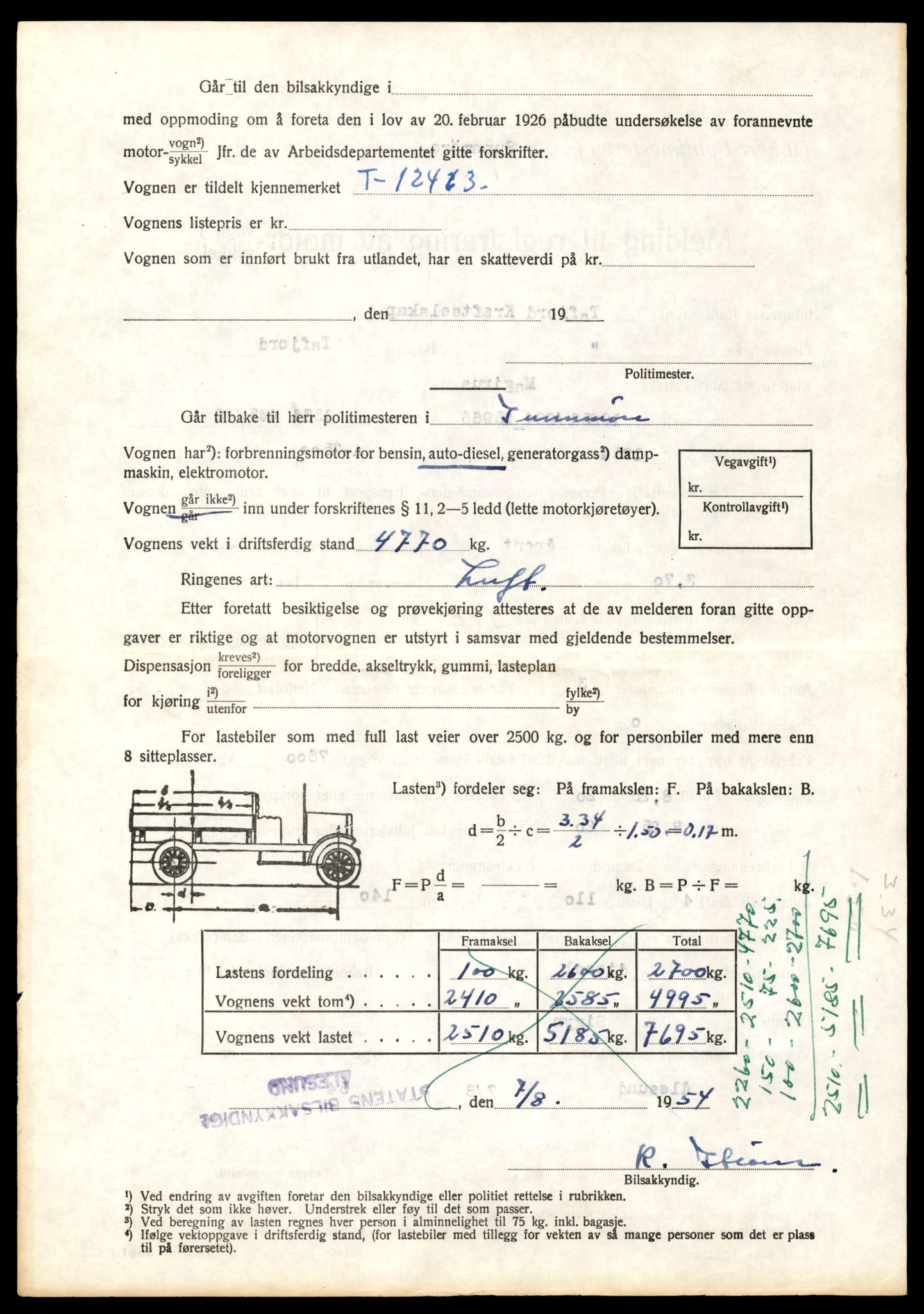Møre og Romsdal vegkontor - Ålesund trafikkstasjon, AV/SAT-A-4099/F/Fe/L0033: Registreringskort for kjøretøy T 12151 - T 12474, 1927-1998, s. 3628