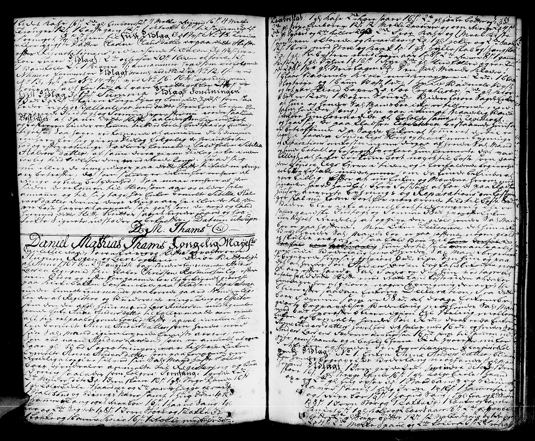 Lier, Røyken og Hurum sorenskriveri, SAKO/A-89/H/Hc/L0005: Skifteprotokoll, 1760-1774, s. 384b-385a