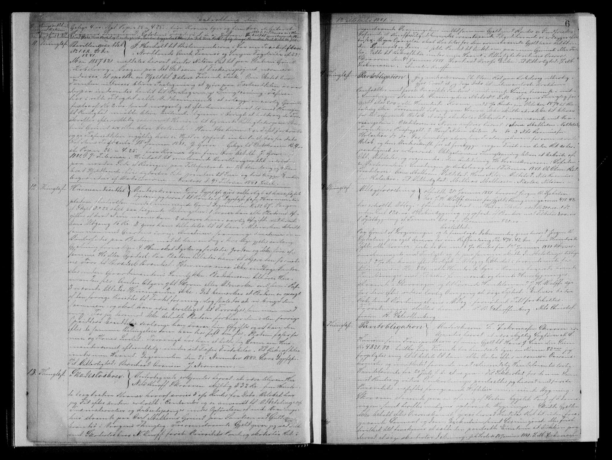 Vesterålen sorenskriveri, SAT/A-4180/1/2/2Ca/L0018: Pantebok nr. O, 1881-1884, s. 6