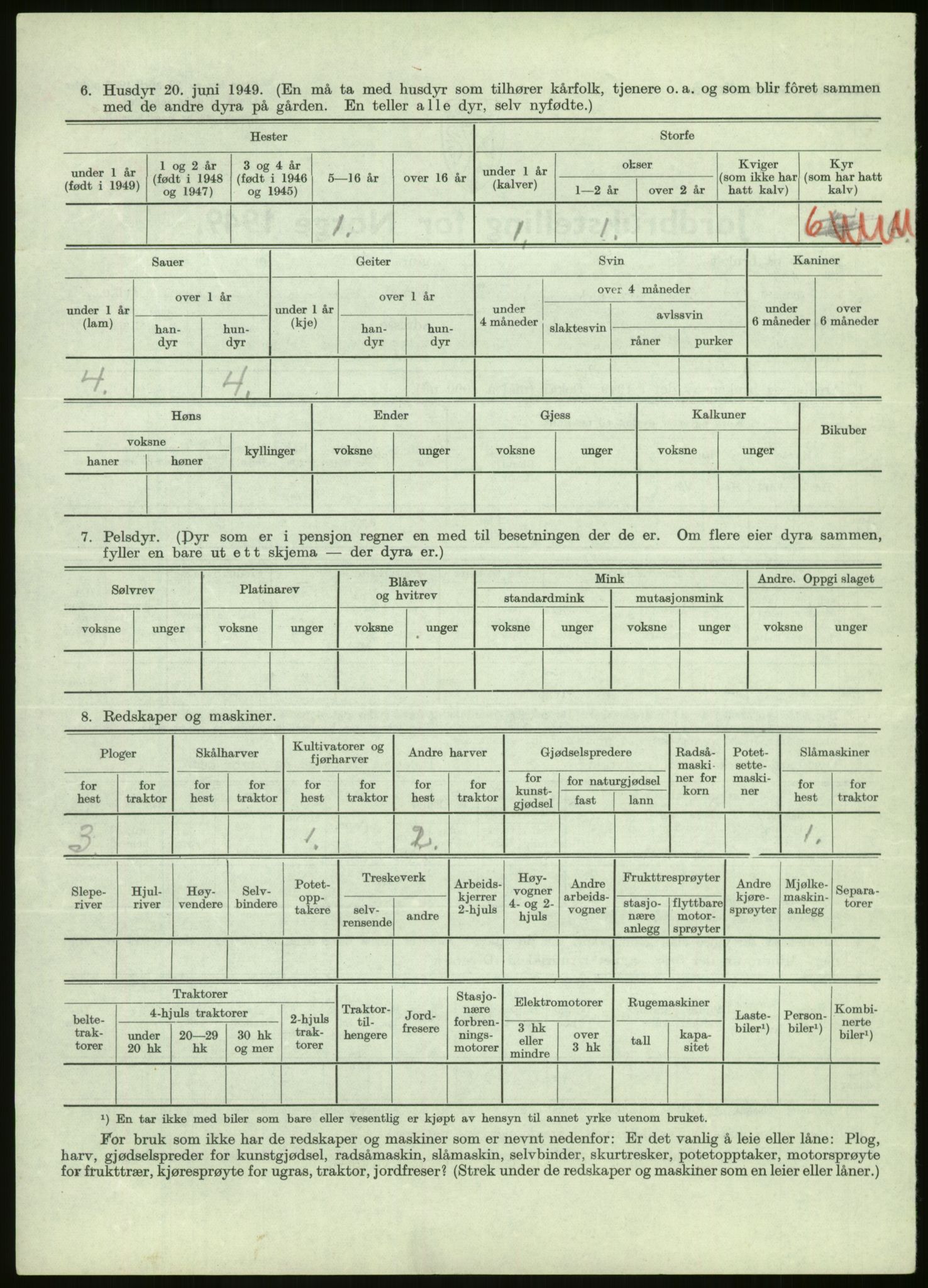 Statistisk sentralbyrå, Næringsøkonomiske emner, Jordbruk, skogbruk, jakt, fiske og fangst, AV/RA-S-2234/G/Gc/L0438: Troms: Salangen og Bardu, 1949, s. 766