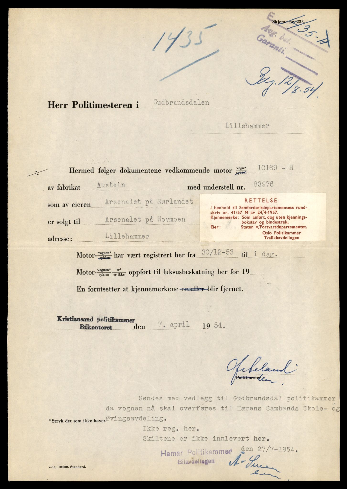 Møre og Romsdal vegkontor - Ålesund trafikkstasjon, AV/SAT-A-4099/F/Fe/L0035: Registreringskort for kjøretøy T 12653 - T 12829, 1927-1998, s. 3038