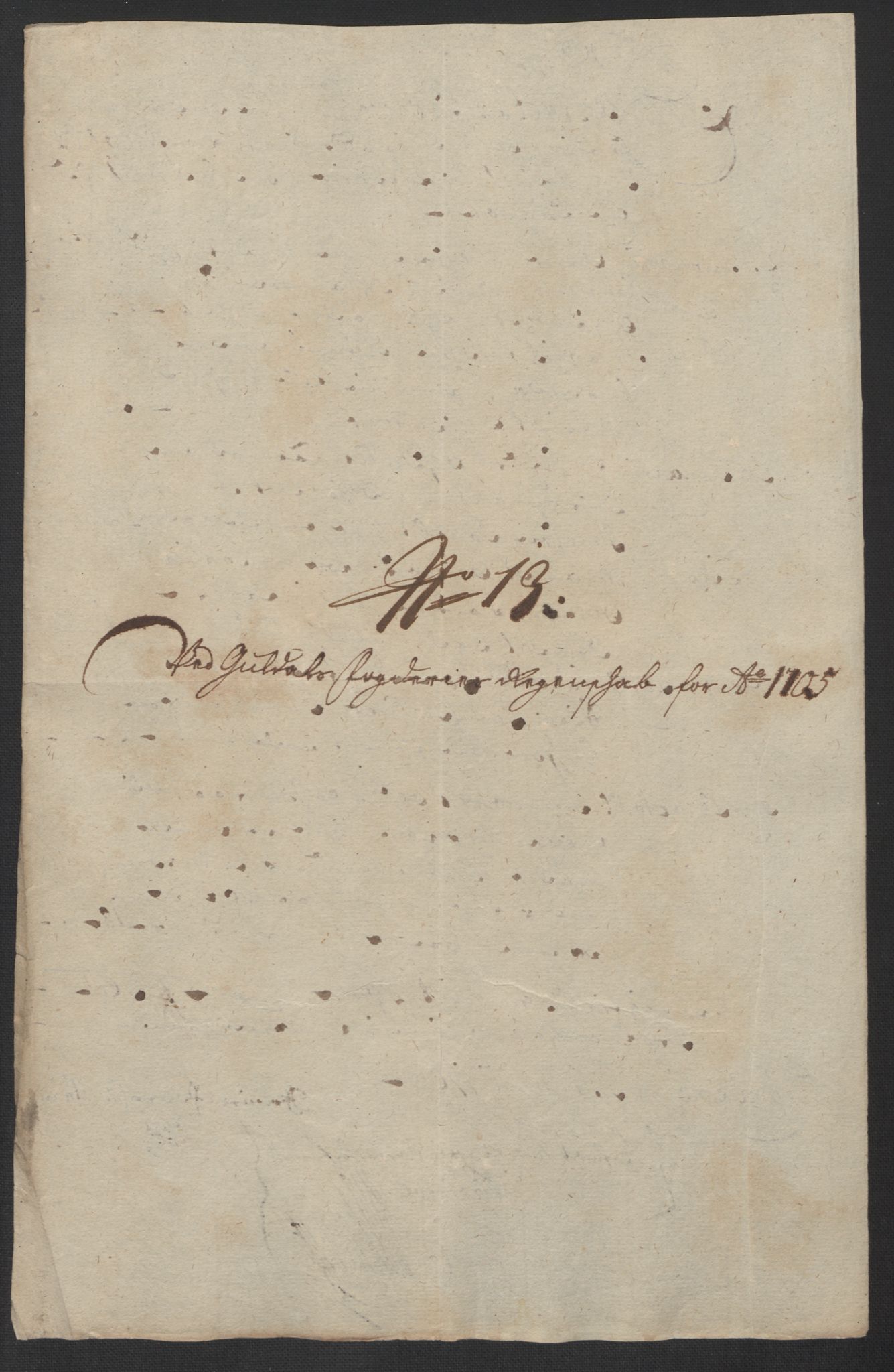 Rentekammeret inntil 1814, Reviderte regnskaper, Fogderegnskap, AV/RA-EA-4092/R60/L3955: Fogderegnskap Orkdal og Gauldal, 1705, s. 397
