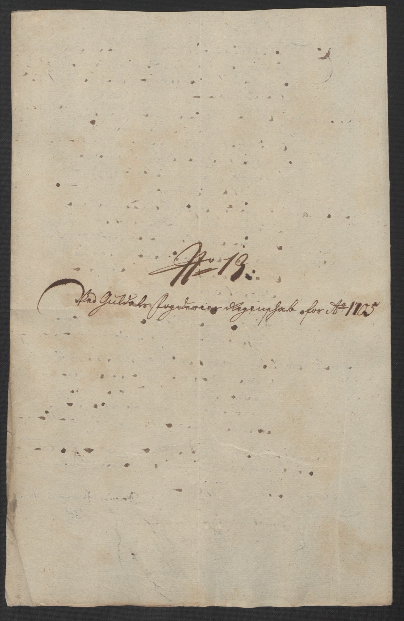 Rentekammeret inntil 1814, Reviderte regnskaper, Fogderegnskap, RA/EA-4092/R60/L3955: Fogderegnskap Orkdal og Gauldal, 1705, s. 397