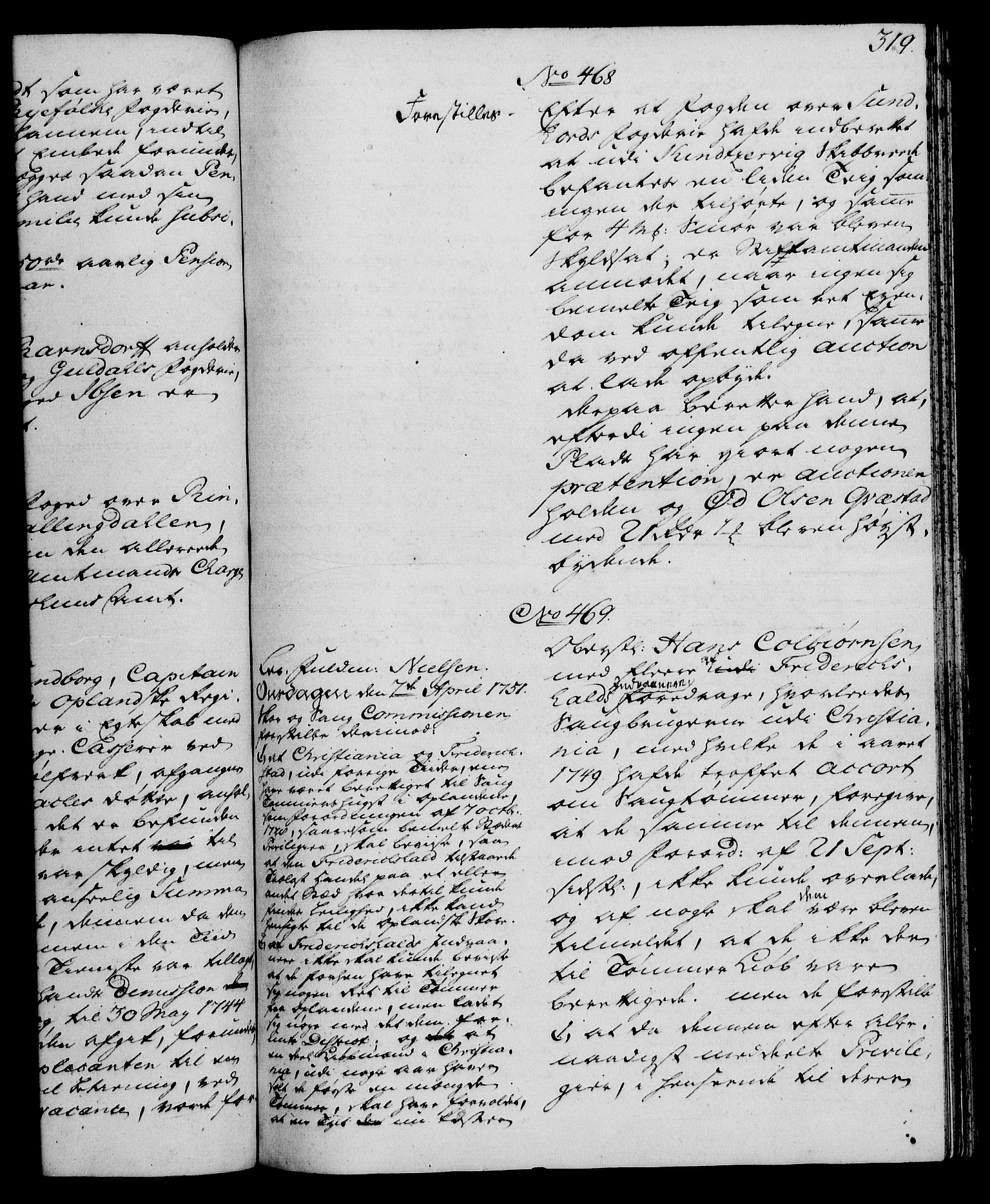 Rentekammeret, Kammerkanselliet, AV/RA-EA-3111/G/Gh/Gha/L0030: Norsk ekstraktmemorialprotokoll (merket RK 53.75), 1749-1751, s. 319