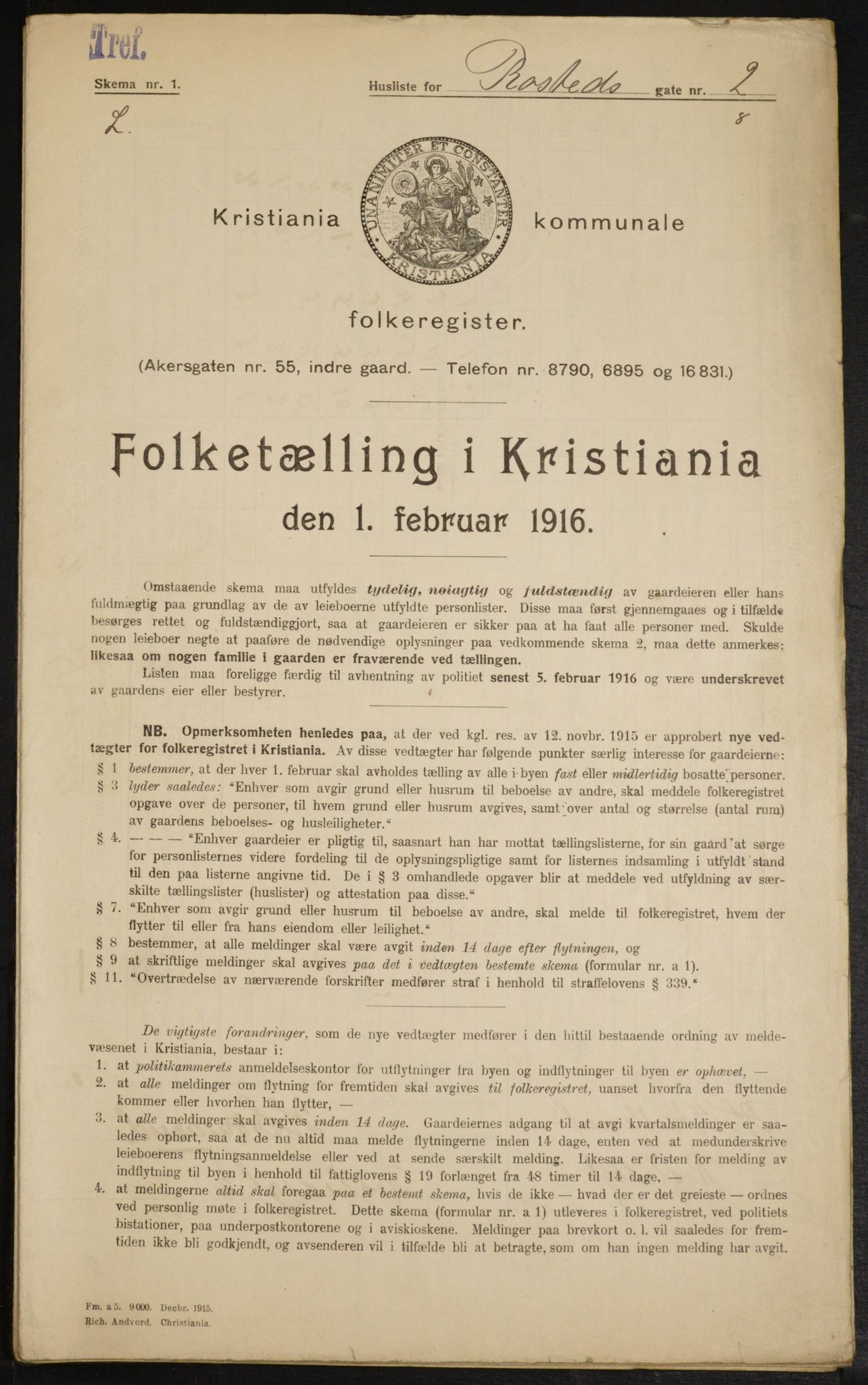 OBA, Kommunal folketelling 1.2.1916 for Kristiania, 1916, s. 86355