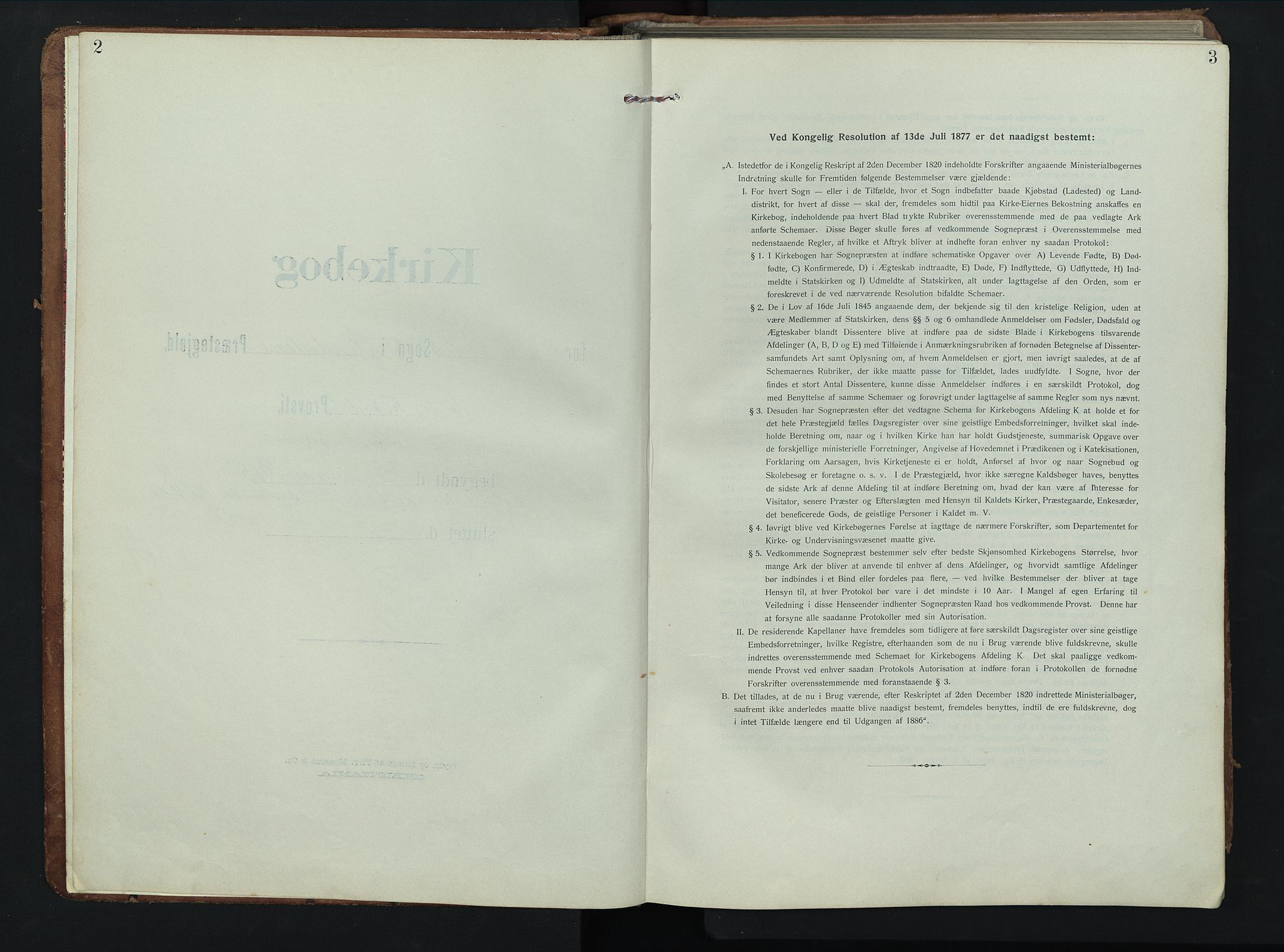 Rendalen prestekontor, SAH/PREST-054/H/Ha/Hab/L0004: Klokkerbok nr. 4, 1904-1946, s. 2-3