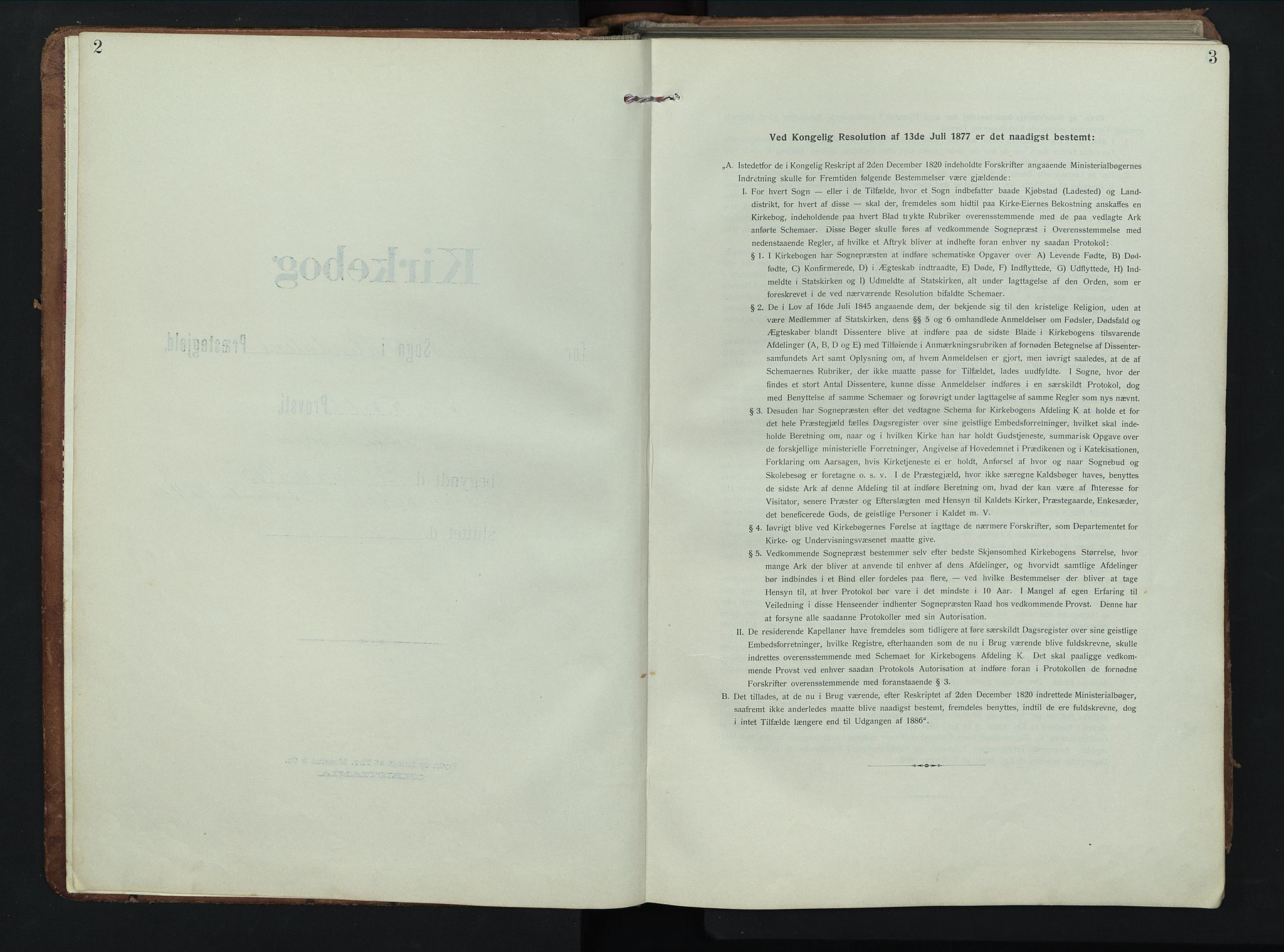 Rendalen prestekontor, AV/SAH-PREST-054/H/Ha/Hab/L0004: Klokkerbok nr. 4, 1904-1946, s. 2-3