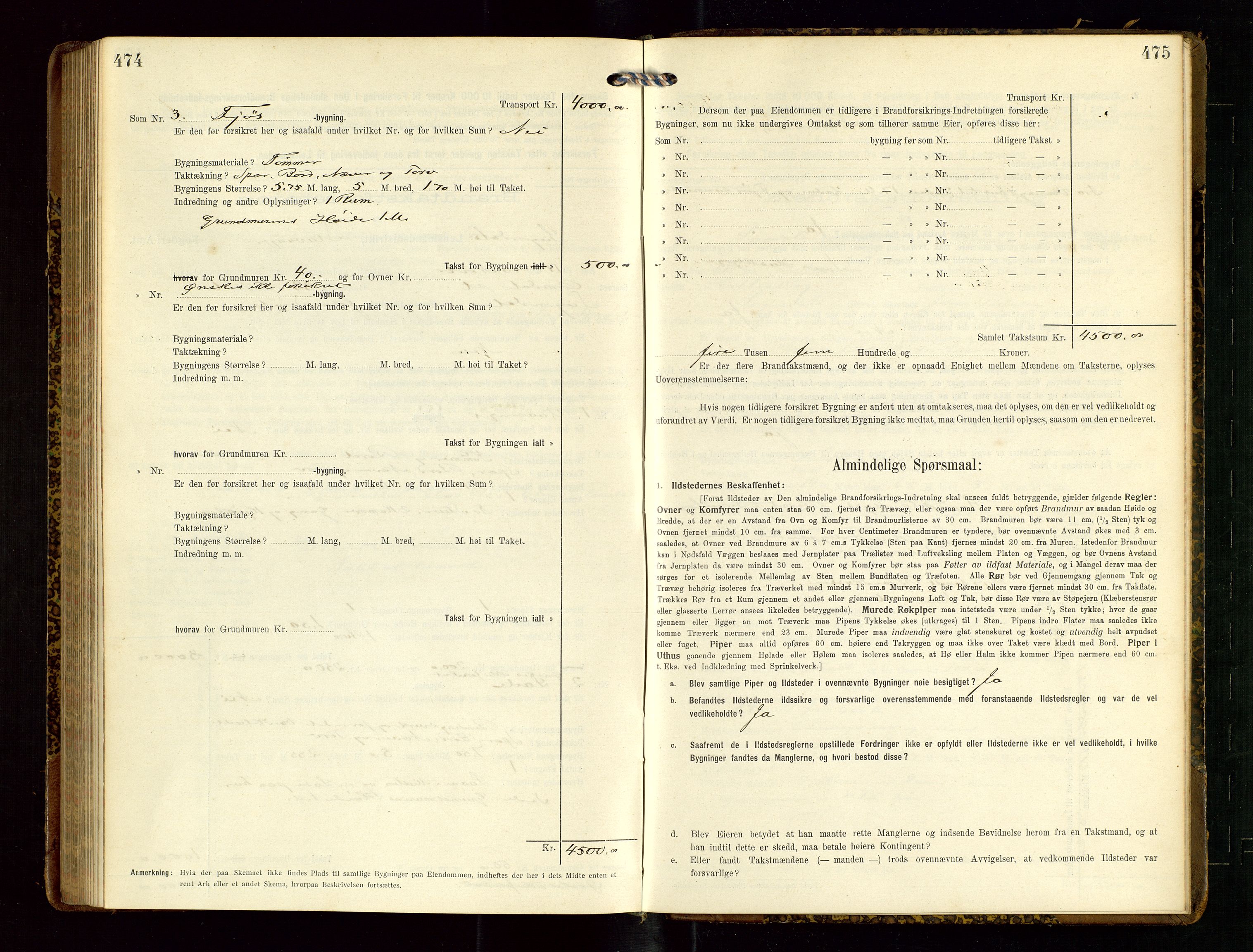 Sokndal lensmannskontor, AV/SAST-A-100417/Gob/L0003: "Brandtakst-Protokol", 1914-1917, s. 474-475