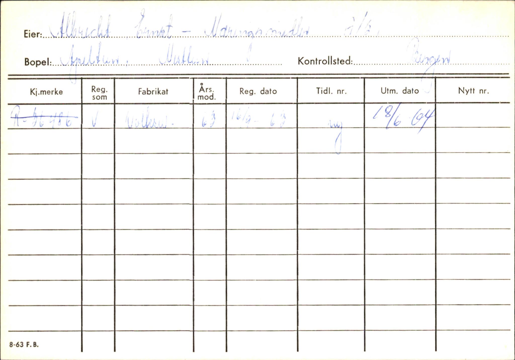 Statens vegvesen, Hordaland vegkontor, AV/SAB-A-5201/2/Ha/L0001: R-eierkort A, 1920-1971, s. 280