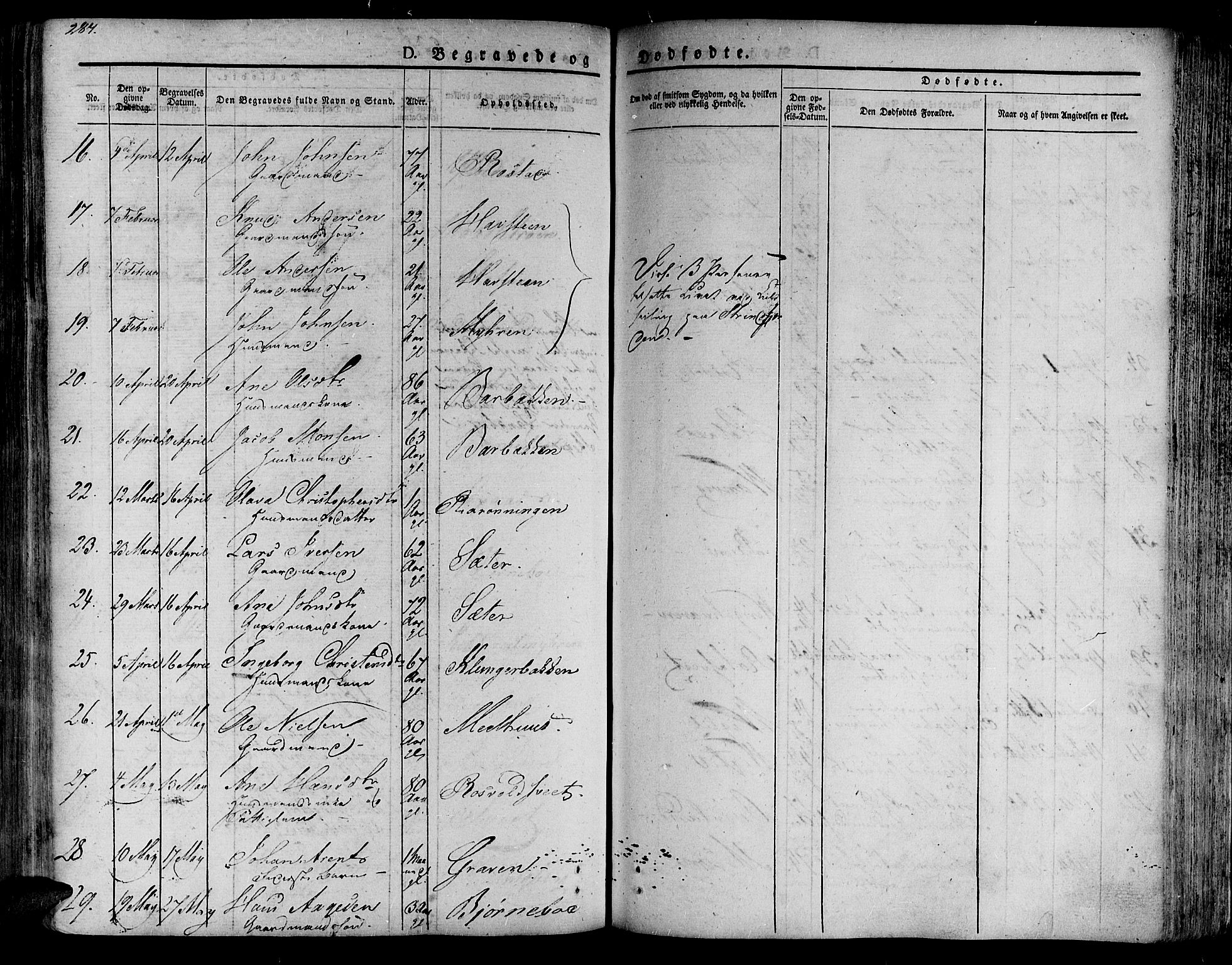 Ministerialprotokoller, klokkerbøker og fødselsregistre - Nord-Trøndelag, SAT/A-1458/701/L0006: Ministerialbok nr. 701A06, 1825-1841, s. 287