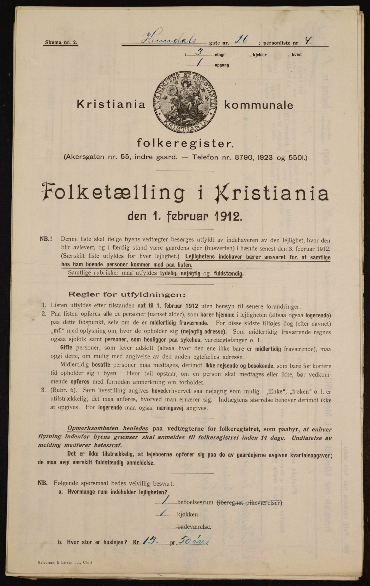 OBA, Kommunal folketelling 1.2.1912 for Kristiania, 1912, s. 37232