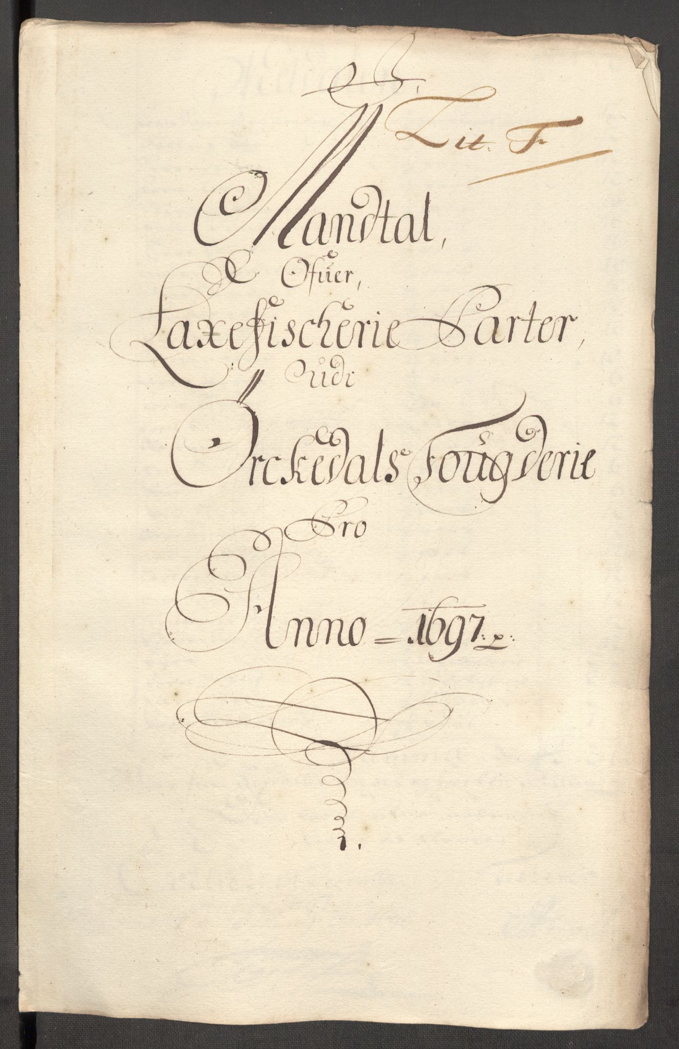 Rentekammeret inntil 1814, Reviderte regnskaper, Fogderegnskap, RA/EA-4092/R60/L3947: Fogderegnskap Orkdal og Gauldal, 1697, s. 132