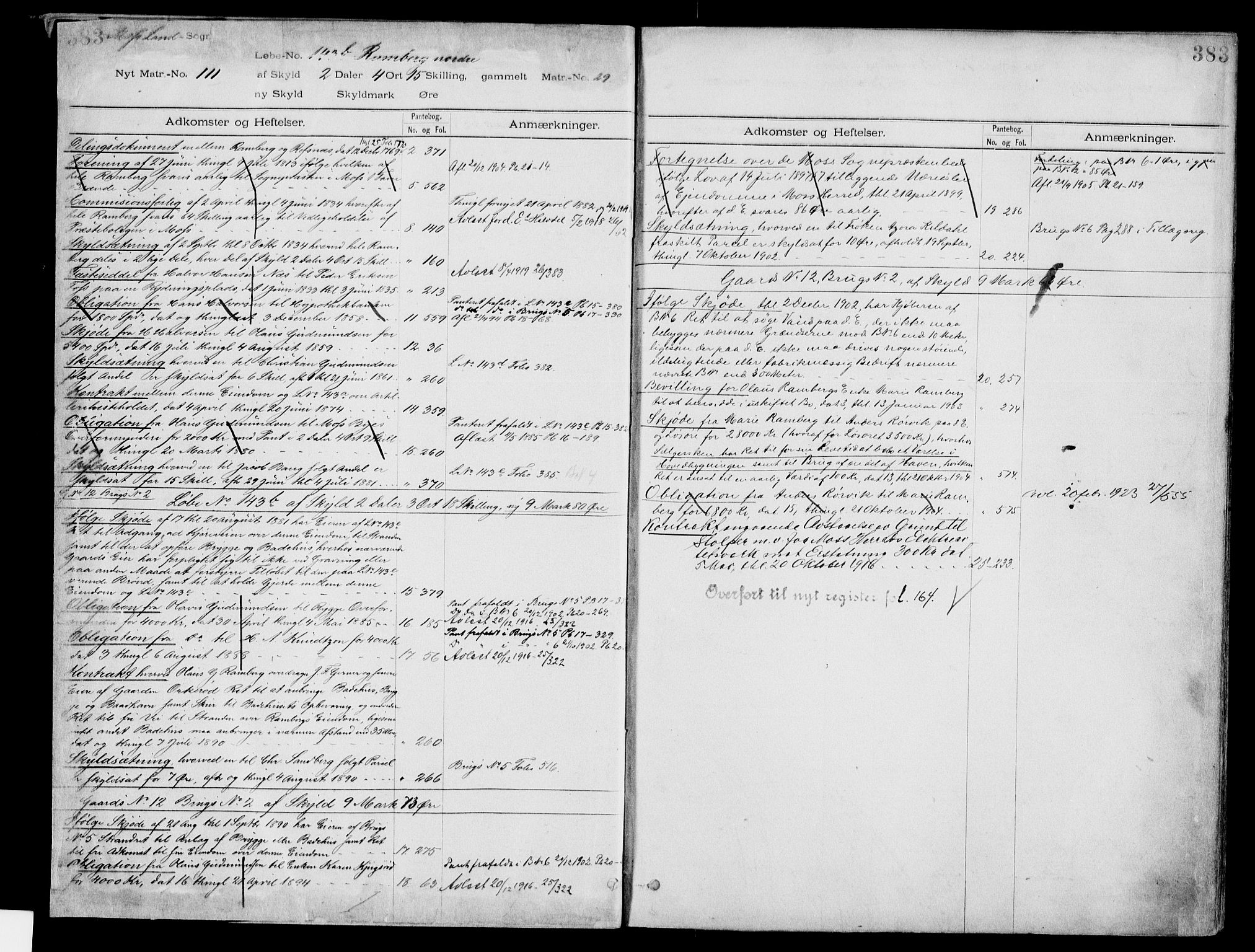 Moss sorenskriveri, SAO/A-10168: Panteregister nr. IV 3b, 1769-1926, s. 383