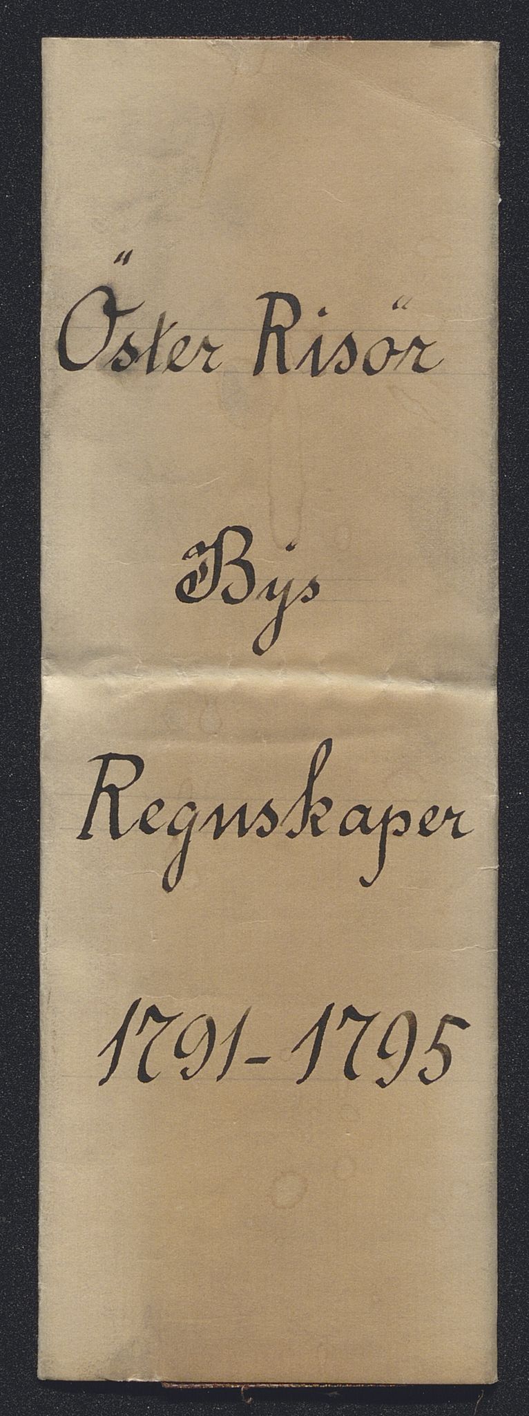 Danske Kanselli 1800-1814, AV/RA-EA-3024/K/Kk/Kka/Kkac/L0234: Kjøpstadregnskap Øster Risør, 1791-1795, s. 1