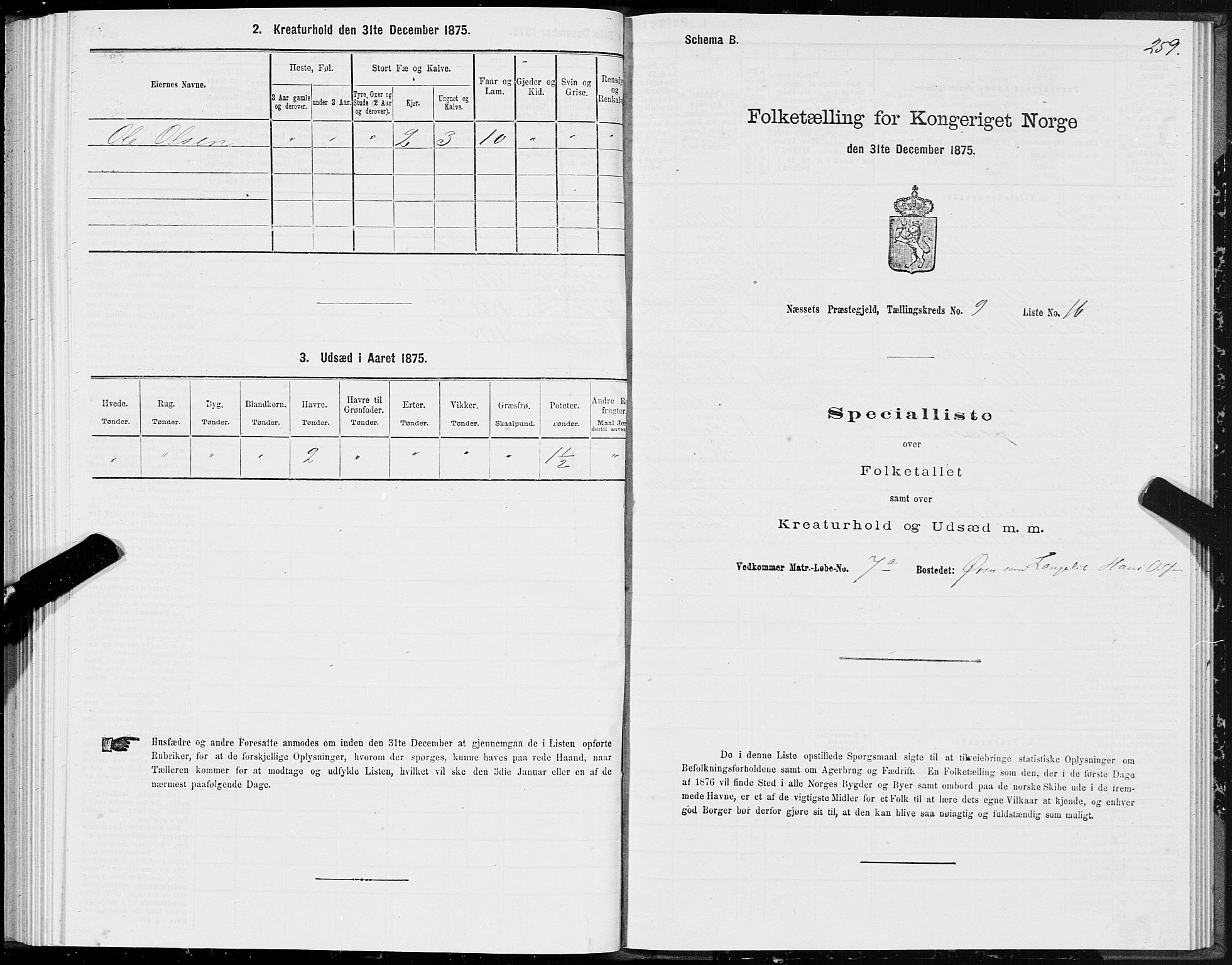 SAT, Folketelling 1875 for 1543P Nesset prestegjeld, 1875, s. 4259