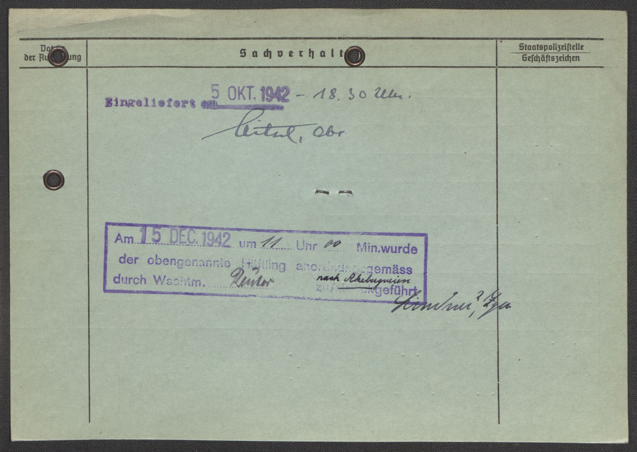 Befehlshaber der Sicherheitspolizei und des SD, RA/RAFA-5969/E/Ea/Eaa/L0008: Register over norske fanger i Møllergata 19: Oelze-Ru, 1940-1945, s. 31