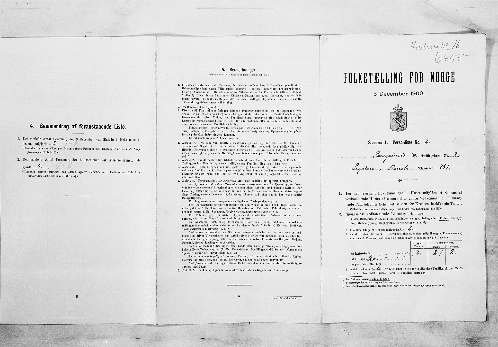 SAKO, Folketelling 1900 for 0805 Porsgrunn kjøpstad, 1900, s. 418