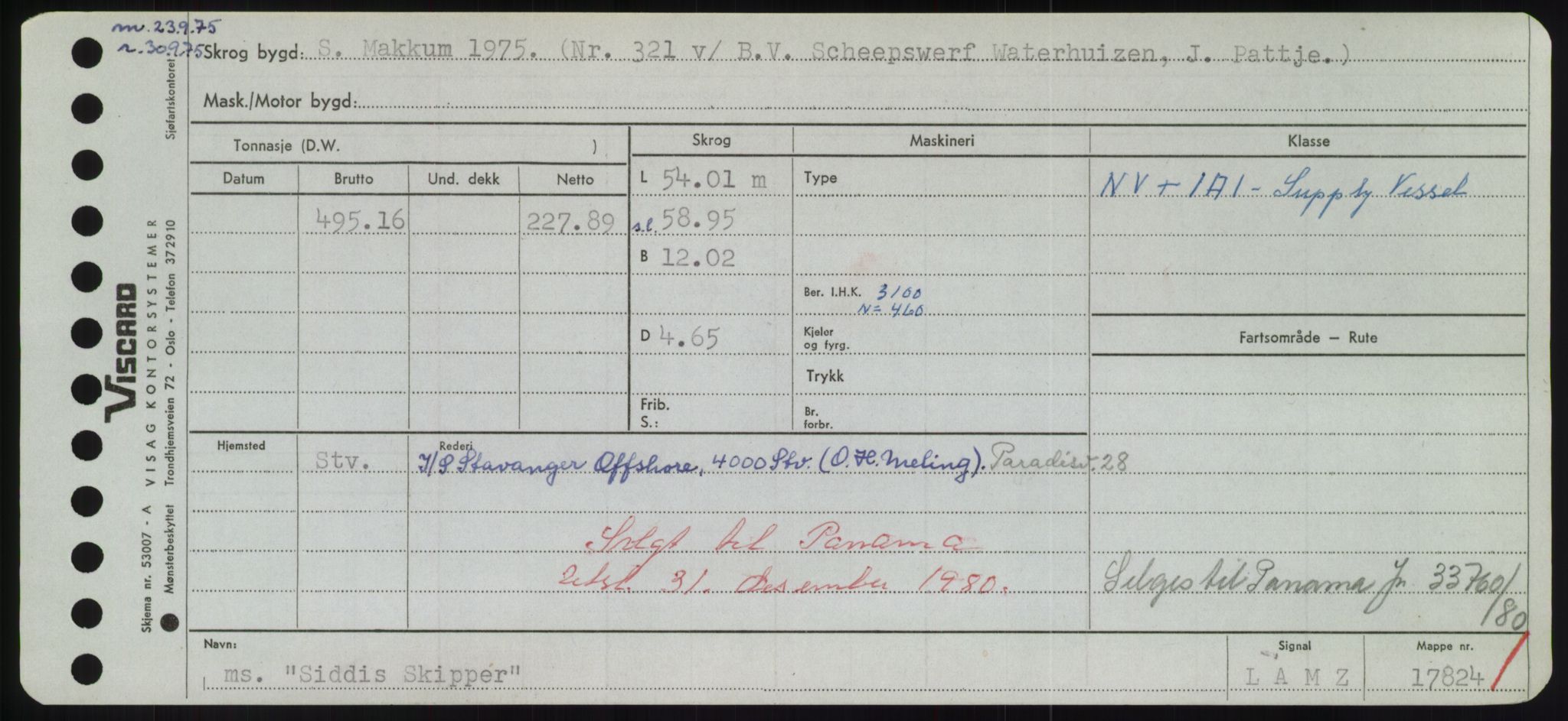 Sjøfartsdirektoratet med forløpere, Skipsmålingen, AV/RA-S-1627/H/Hd/L0033: Fartøy, Sevi-Sjø, s. 41