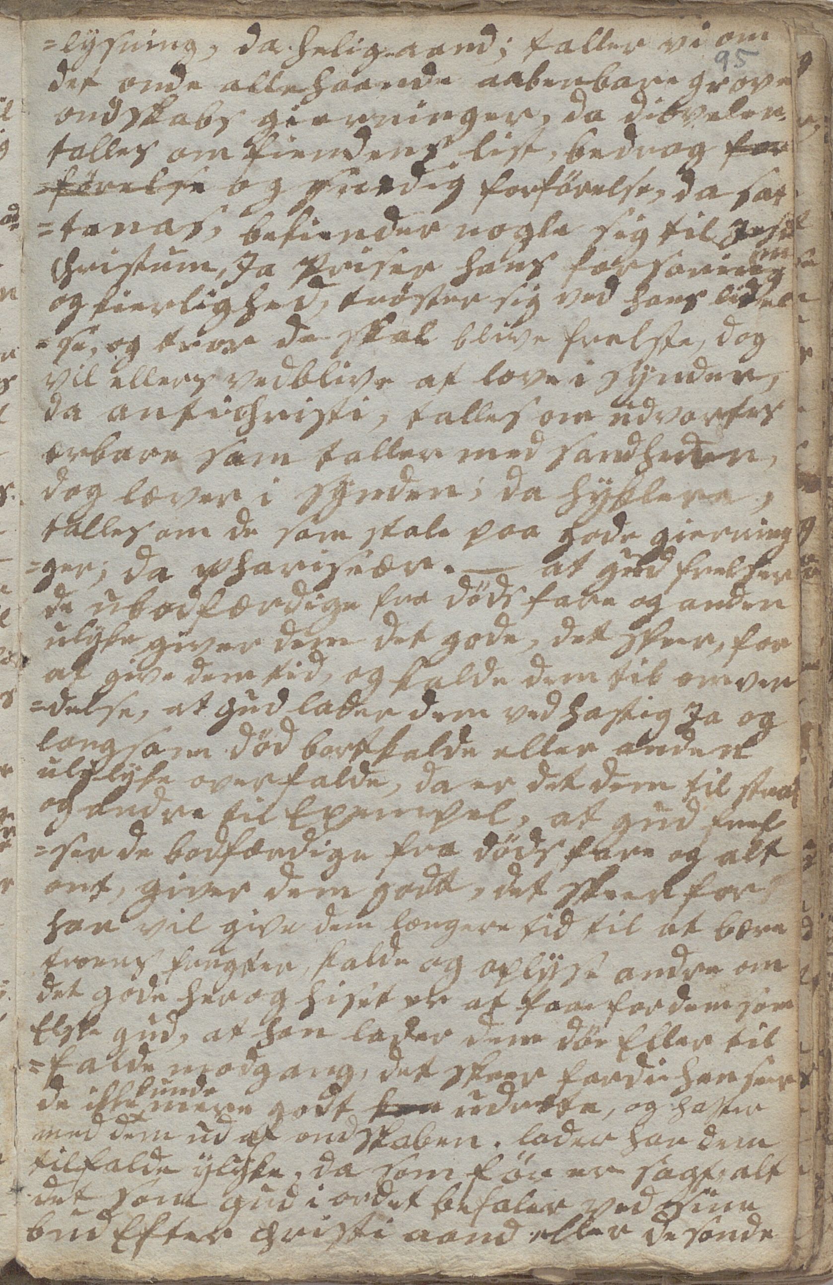 Heggtveitsamlingen, TMF/A-1007/H/L0046/0007: Brev, kopibøker, prekener, manus etc.  / "Fossem" - Kopibok. Sanger og brev, 1800-1802, s. 95