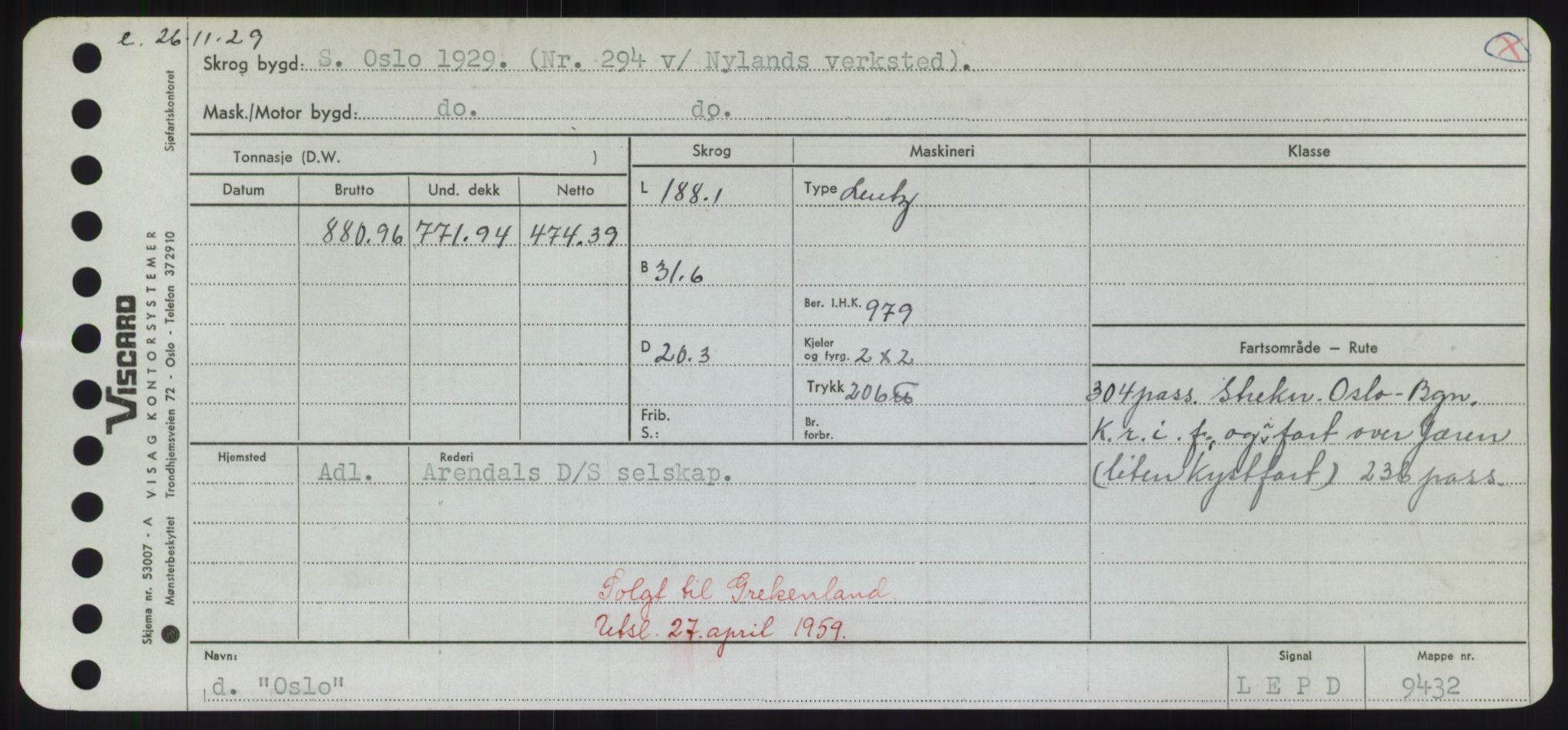 Sjøfartsdirektoratet med forløpere, Skipsmålingen, RA/S-1627/H/Hd/L0028: Fartøy, O, s. 457