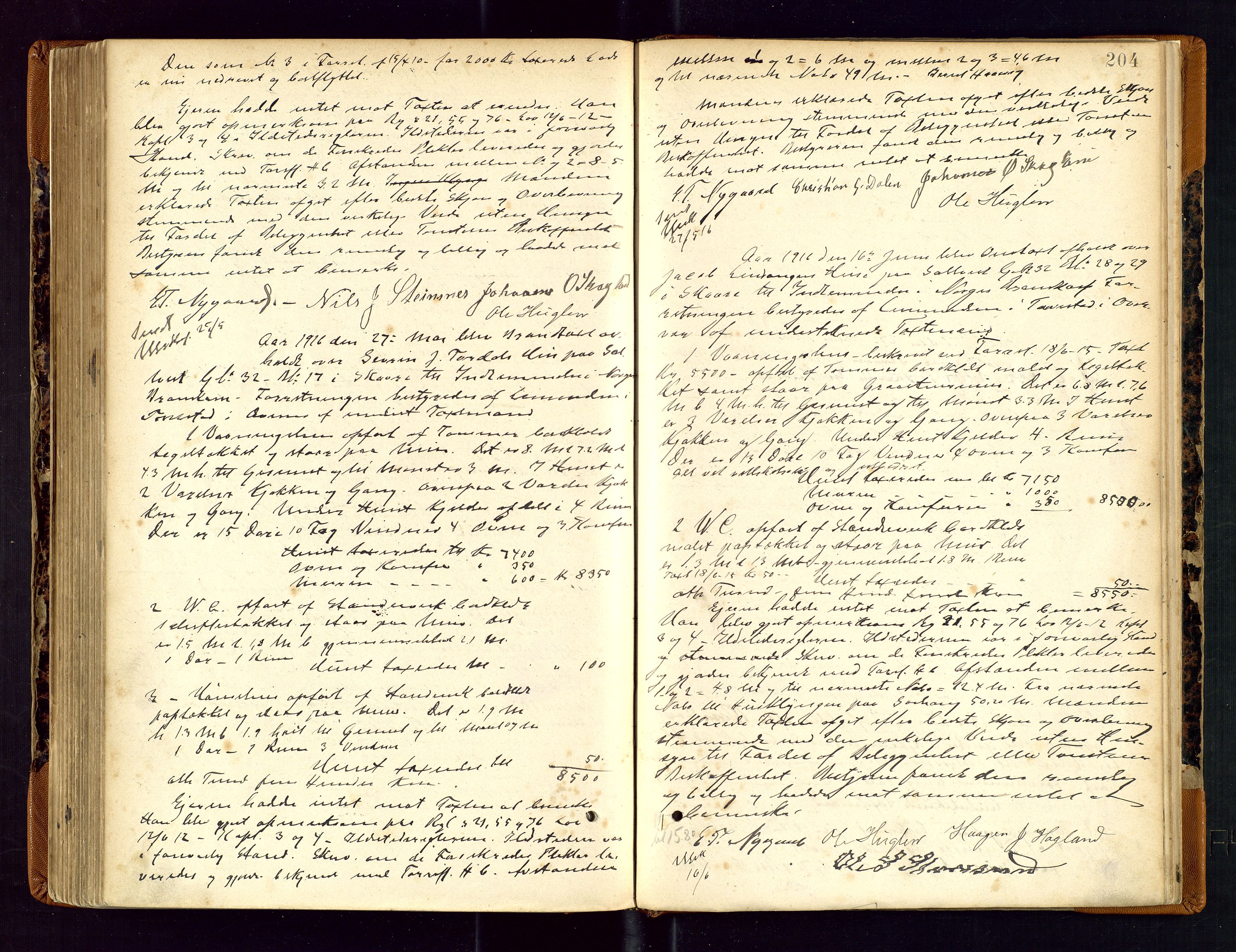 Torvestad lensmannskontor, SAST/A-100307/1/Goa/L0002: "Brandtaxationsprotokol for Torvestad Thinglag", 1883-1917, s. 203b-204a