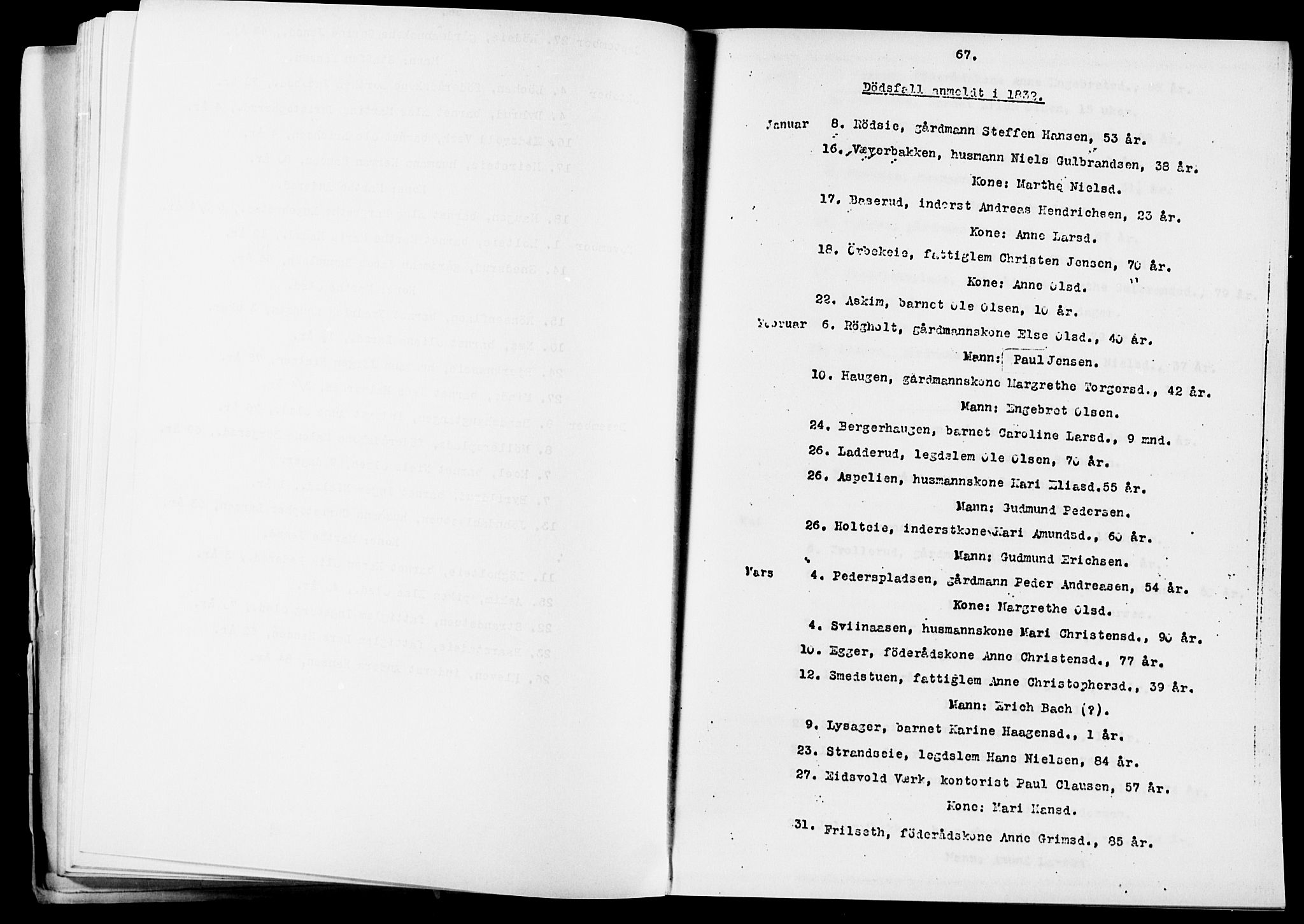 Eidsvoll prestekontor Kirkebøker, SAO/A-10888/O/Oa/L0005: Annen kirkebok nr. 5, 1815-1865, s. 67
