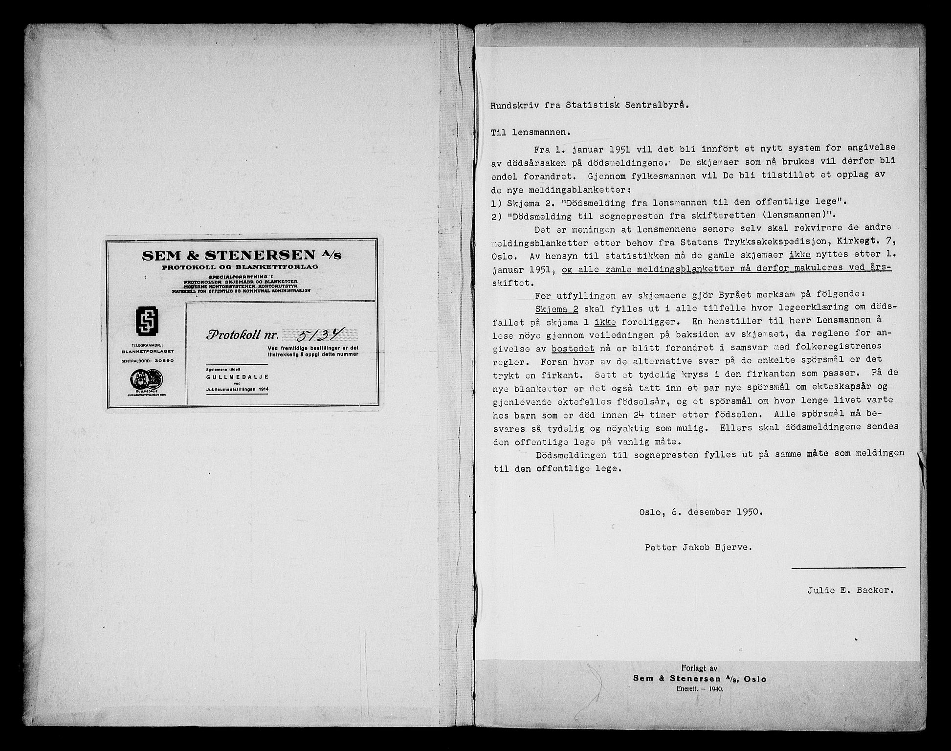 Nittedal lensmannskontor, SAO/A-10454/H/Ha/L0005: Dødsfallsprotokoll, 1942-1952