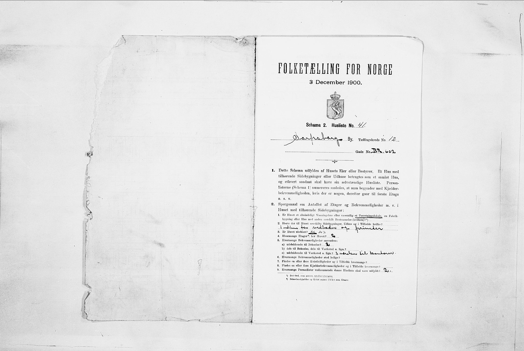 SAO, Folketelling 1900 for 0102 Sarpsborg kjøpstad, 1900