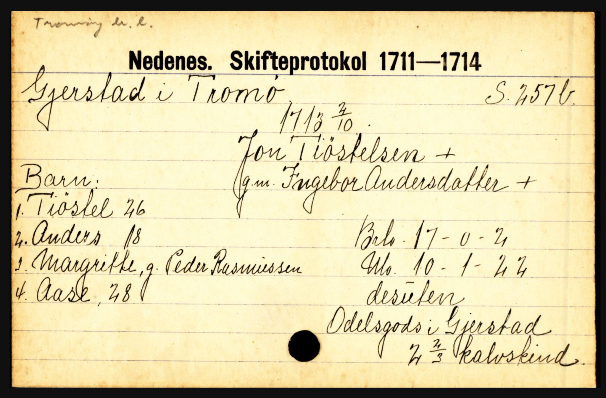 Nedenes sorenskriveri før 1824, AV/SAK-1221-0007/H, s. 9053