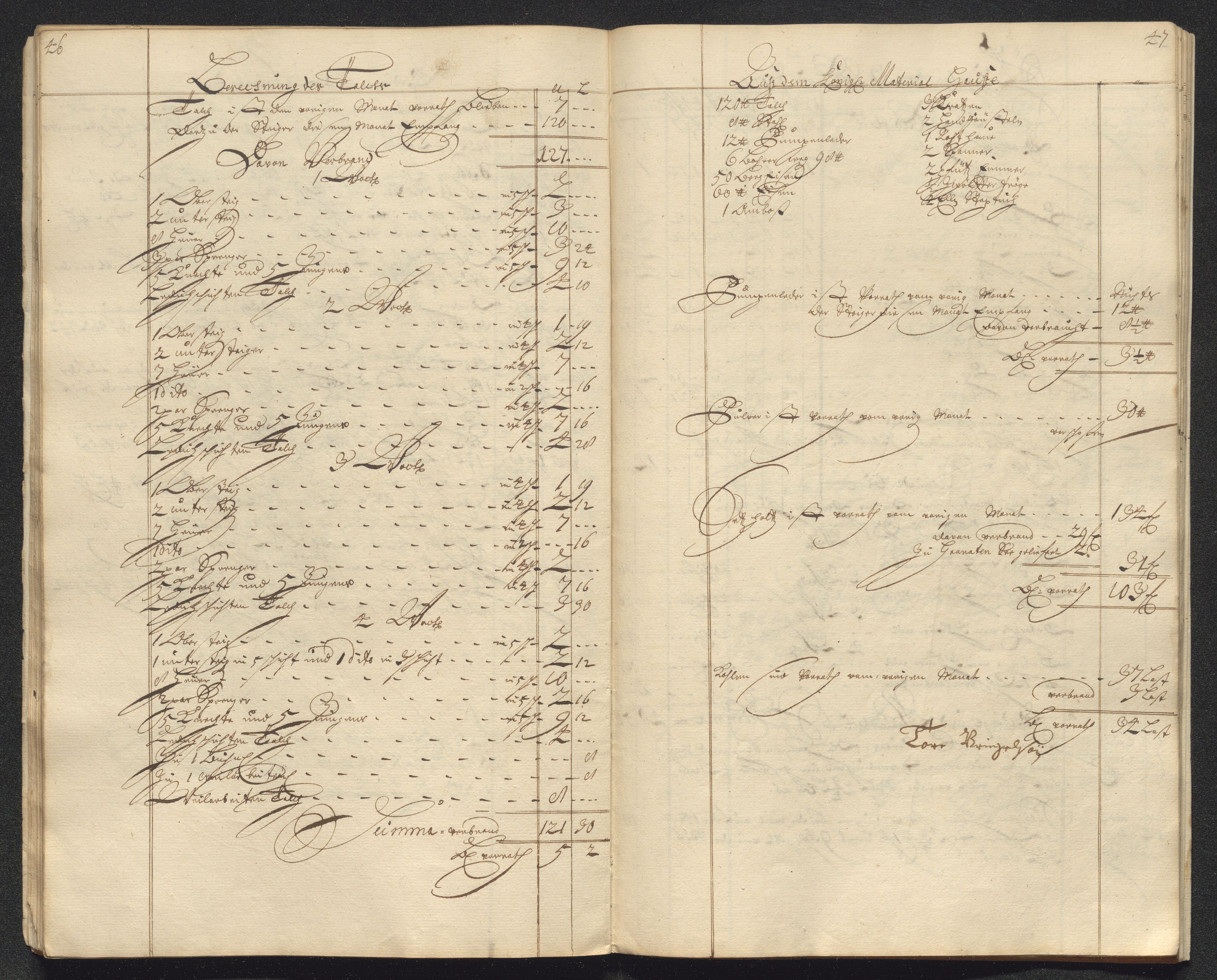 Kongsberg Sølvverk 1623-1816, AV/SAKO-EA-3135/001/D/Dc/Dcd/L0098: Utgiftsregnskap for gruver m.m. , 1710, s. 263