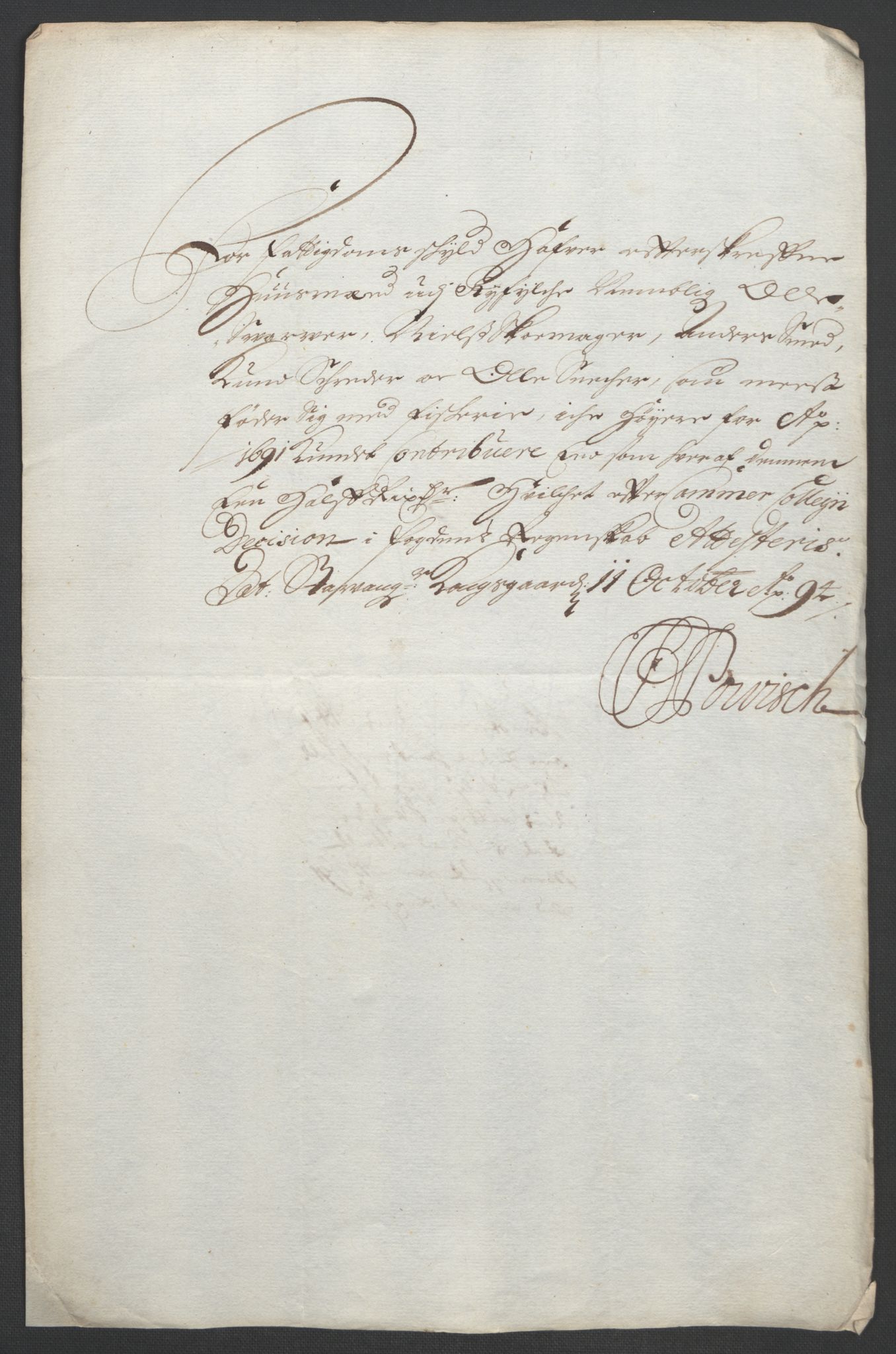 Rentekammeret inntil 1814, Reviderte regnskaper, Fogderegnskap, RA/EA-4092/R47/L2856: Fogderegnskap Ryfylke, 1689-1693, s. 438