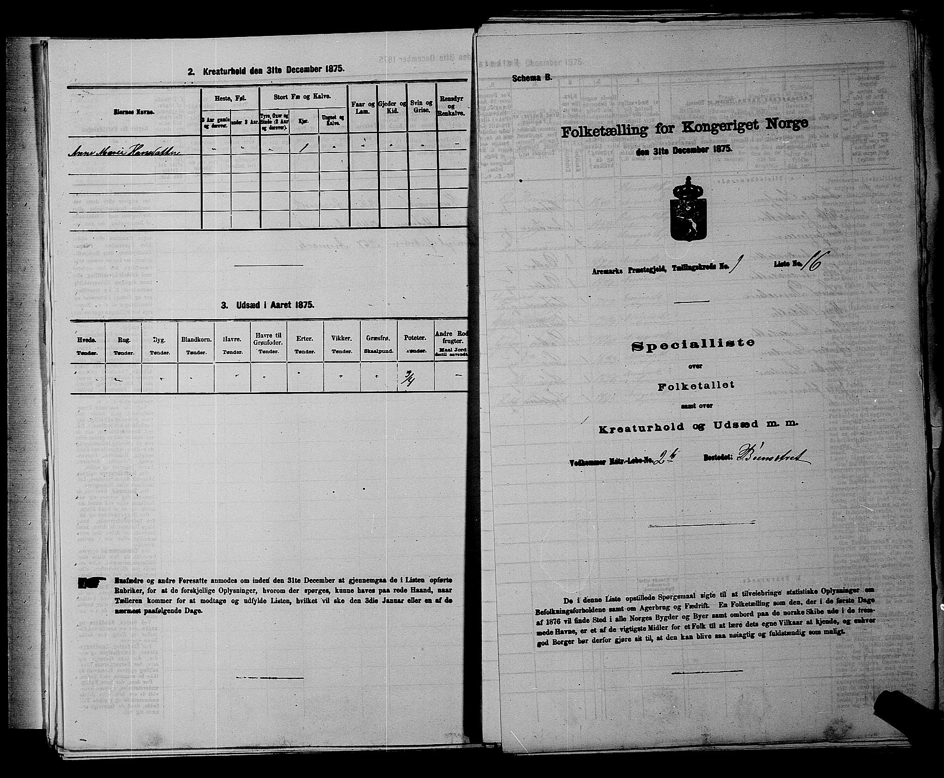 RA, Folketelling 1875 for 0118P Aremark prestegjeld, 1875, s. 41