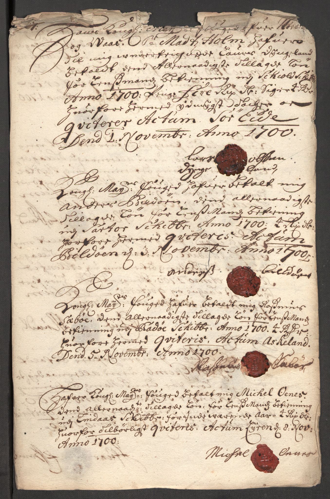 Rentekammeret inntil 1814, Reviderte regnskaper, Fogderegnskap, AV/RA-EA-4092/R51/L3185: Fogderegnskap Nordhordland og Voss, 1700-1701, s. 165