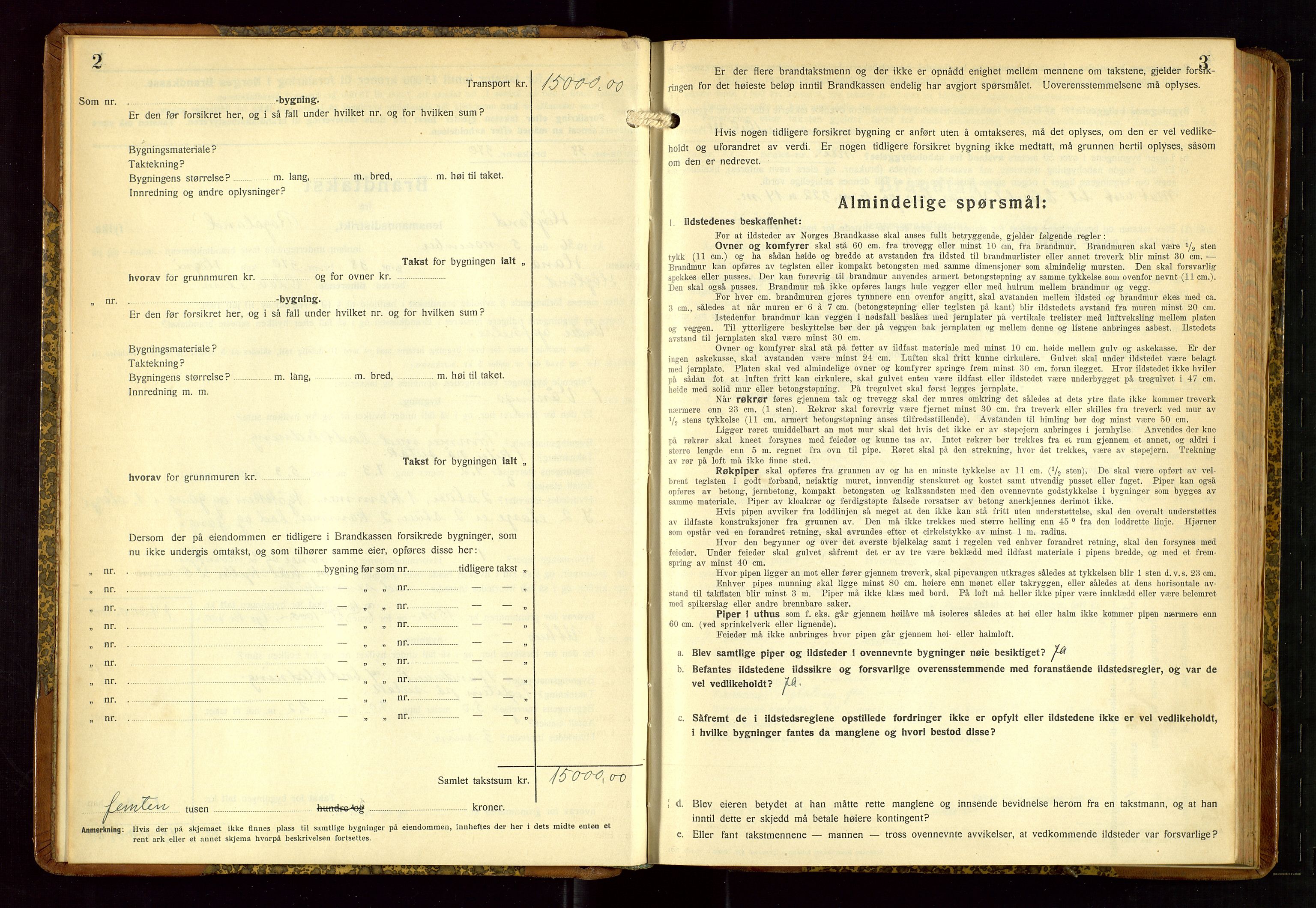 Høyland/Sandnes lensmannskontor, AV/SAST-A-100166/Gob/L0006: "Brandtakstprotokoll", 1936-1938, s. 2-3