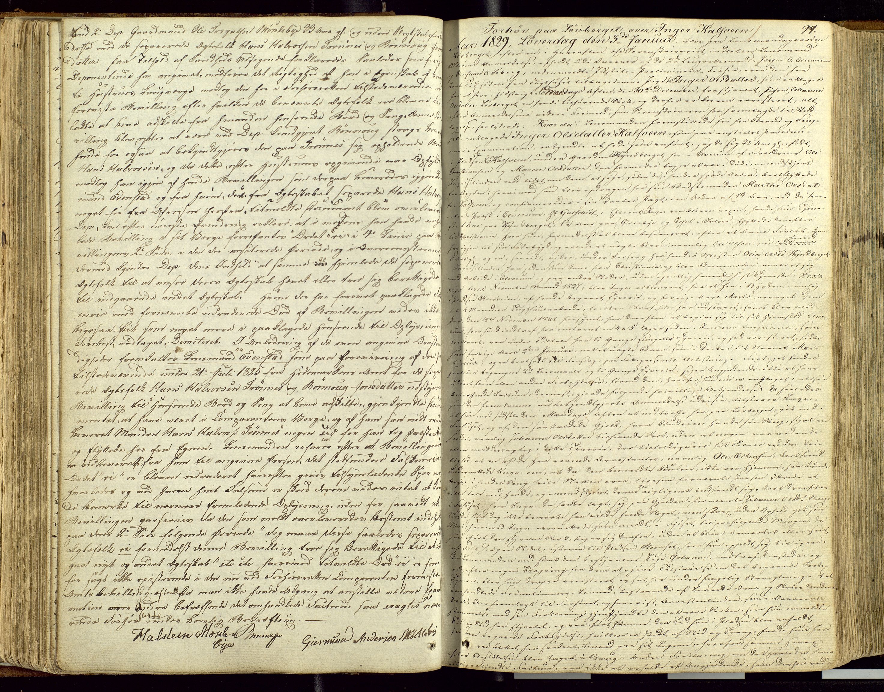 Østerdalen sorenskriveri, SAH/TING-032/G/Gc/L0006: Ekstrarettsprotokoll, 1827-1832, s. 99