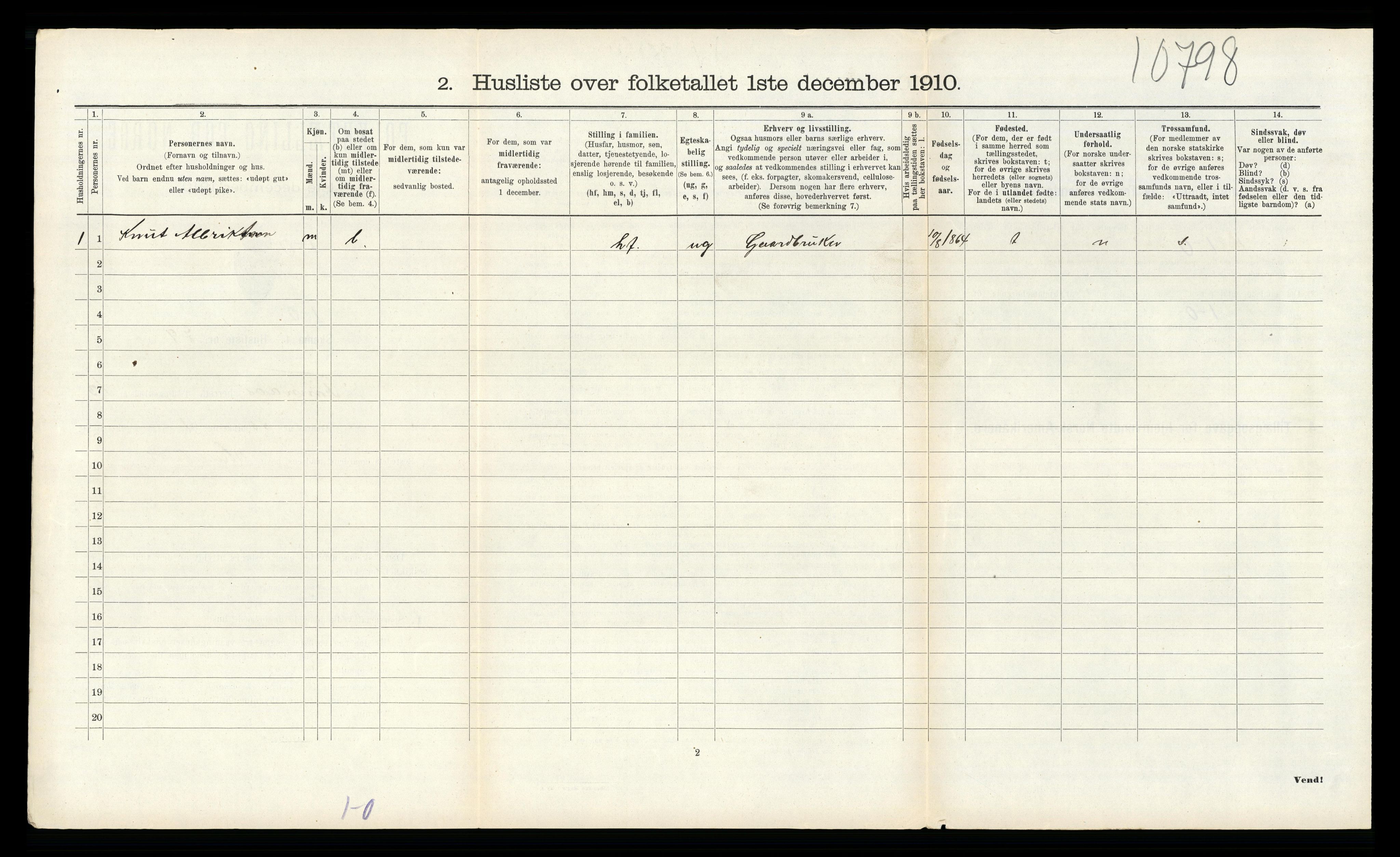 RA, Folketelling 1910 for 1218 Finnås herred, 1910, s. 1681