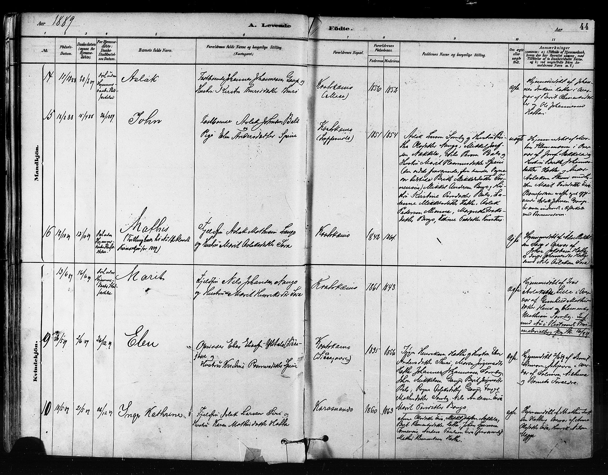 Kautokeino sokneprestembete, AV/SATØ-S-1340/H/Ha/L0004.kirke: Ministerialbok nr. 4, 1877-1896, s. 44