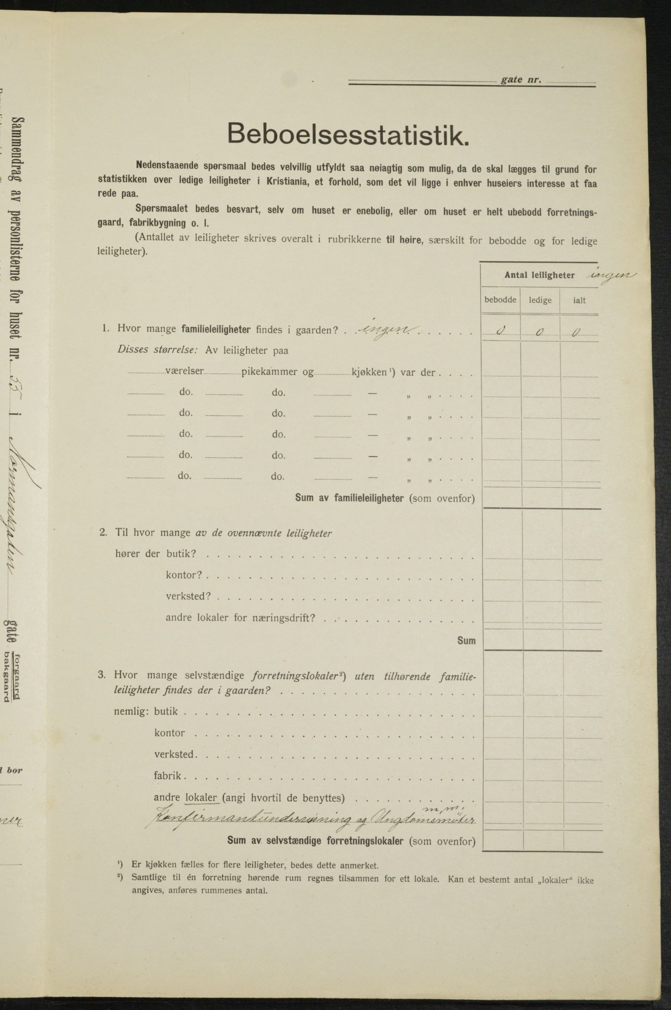 OBA, Kommunal folketelling 1.2.1913 for Kristiania, 1913, s. 74003