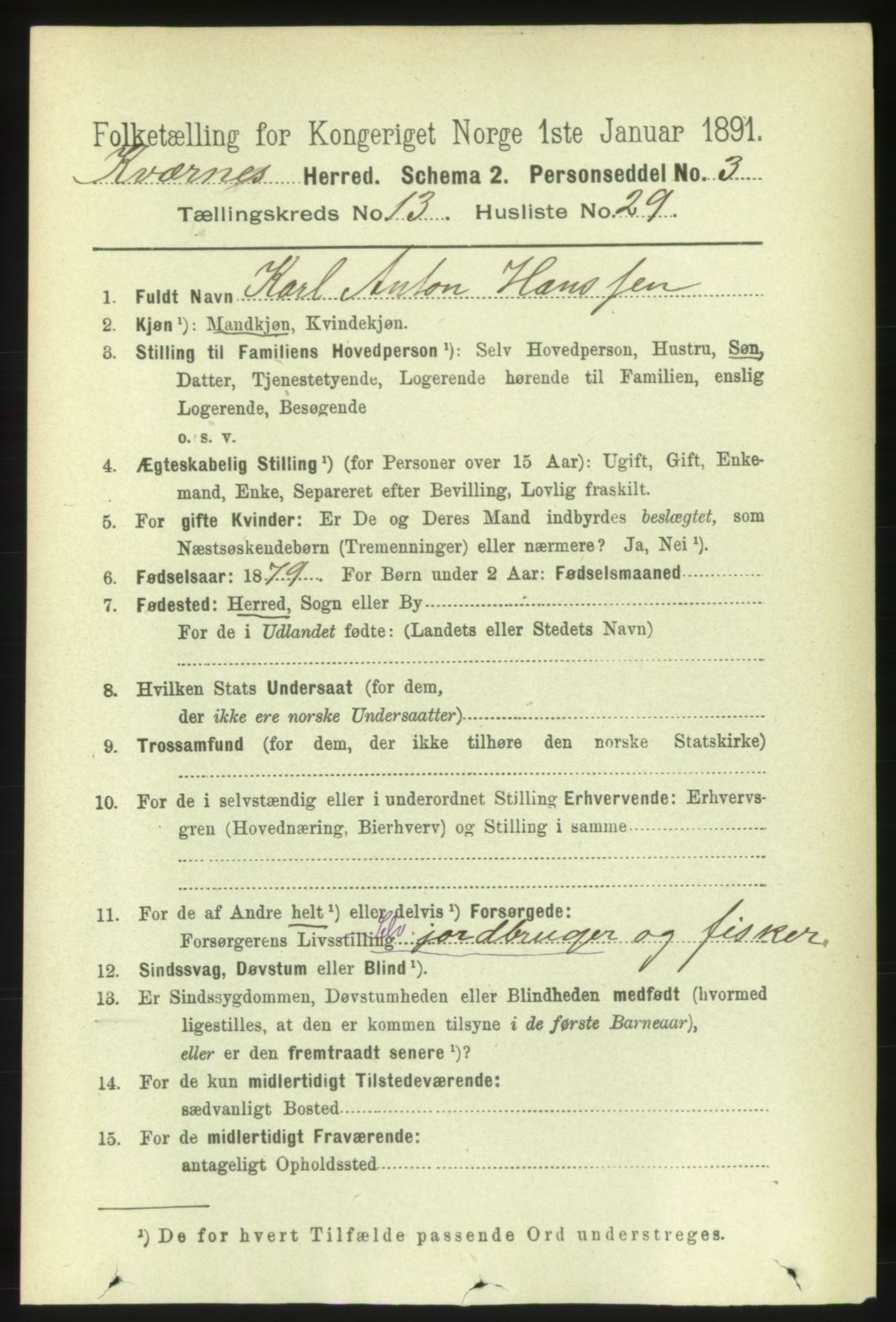 RA, Folketelling 1891 for 1553 Kvernes herred, 1891, s. 5630