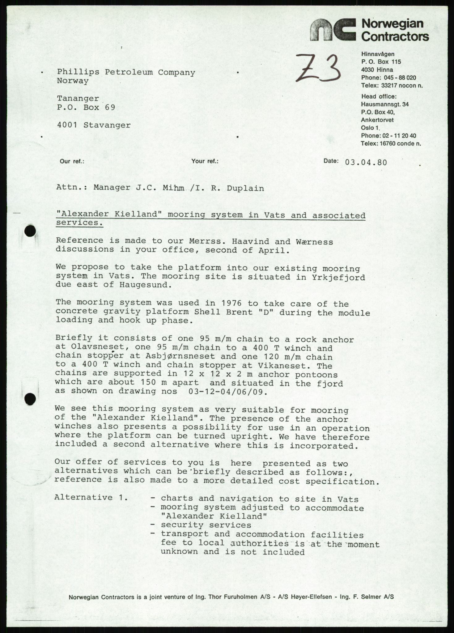 Justisdepartementet, Granskningskommisjonen ved Alexander Kielland-ulykken 27.3.1980, RA/S-1165/D/L0022: Y Forskningsprosjekter (Y8-Y9)/Z Diverse (Doku.liste + Z1-Z15 av 15), 1980-1981, s. 464