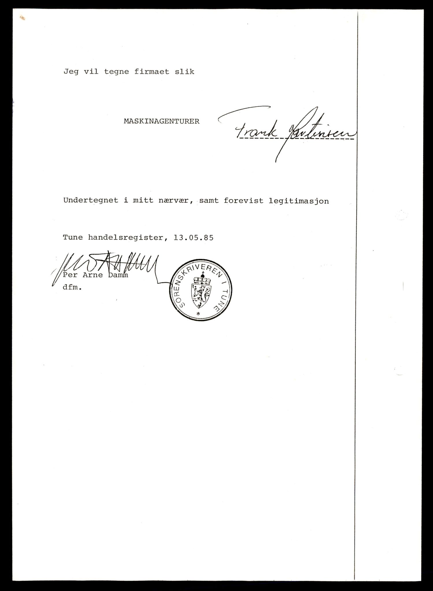Tune sorenskriveri, SAT/A-10470/K/Ke/Kea/L0029: Enkeltmannsforetak, aksjeselskap og andelslag, M - Se, 1944-1990, s. 6