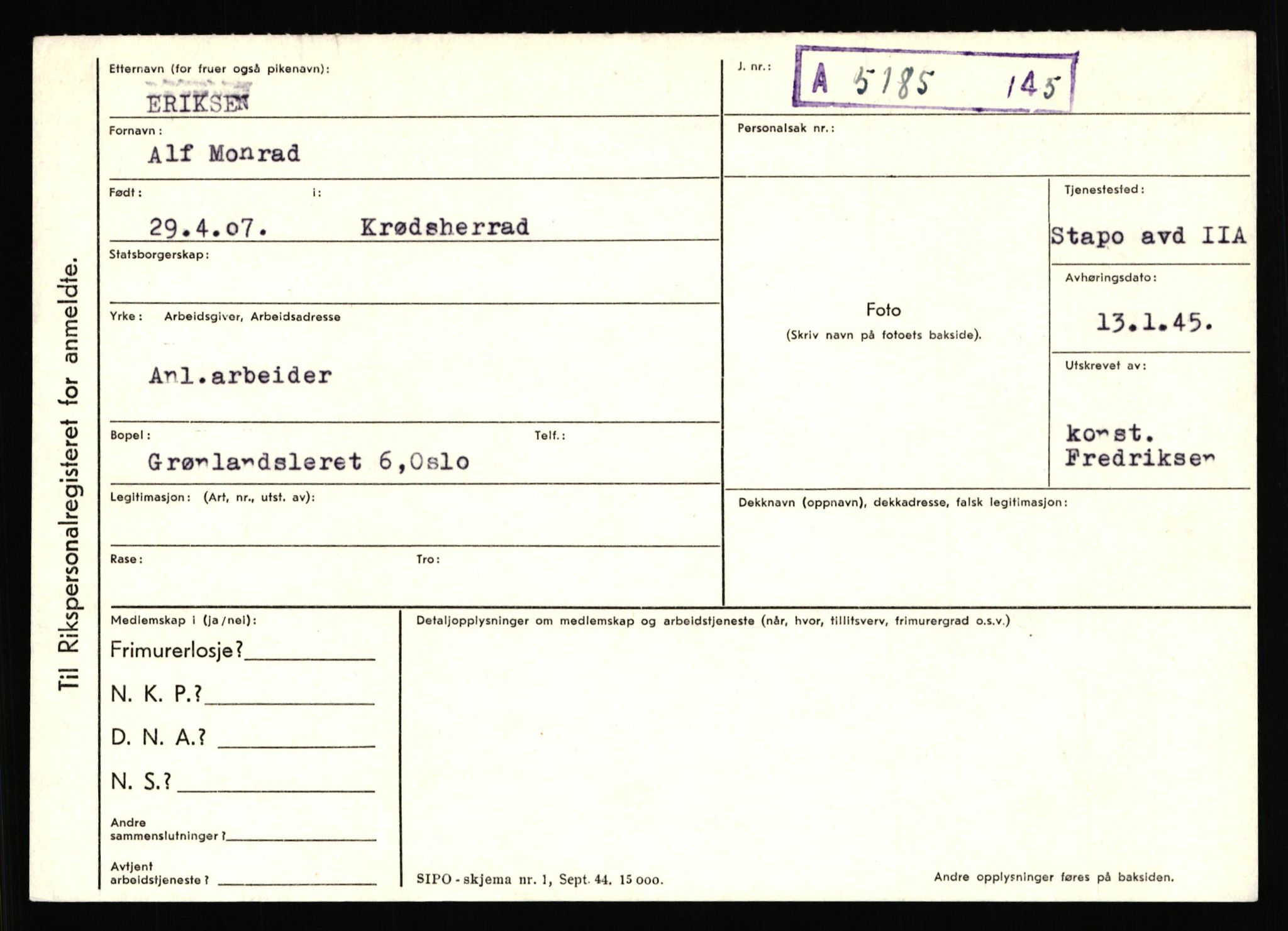 Statspolitiet - Hovedkontoret / Osloavdelingen, AV/RA-S-1329/C/Ca/L0004: Eid - funn av gjenstander	, 1943-1945, s. 1473