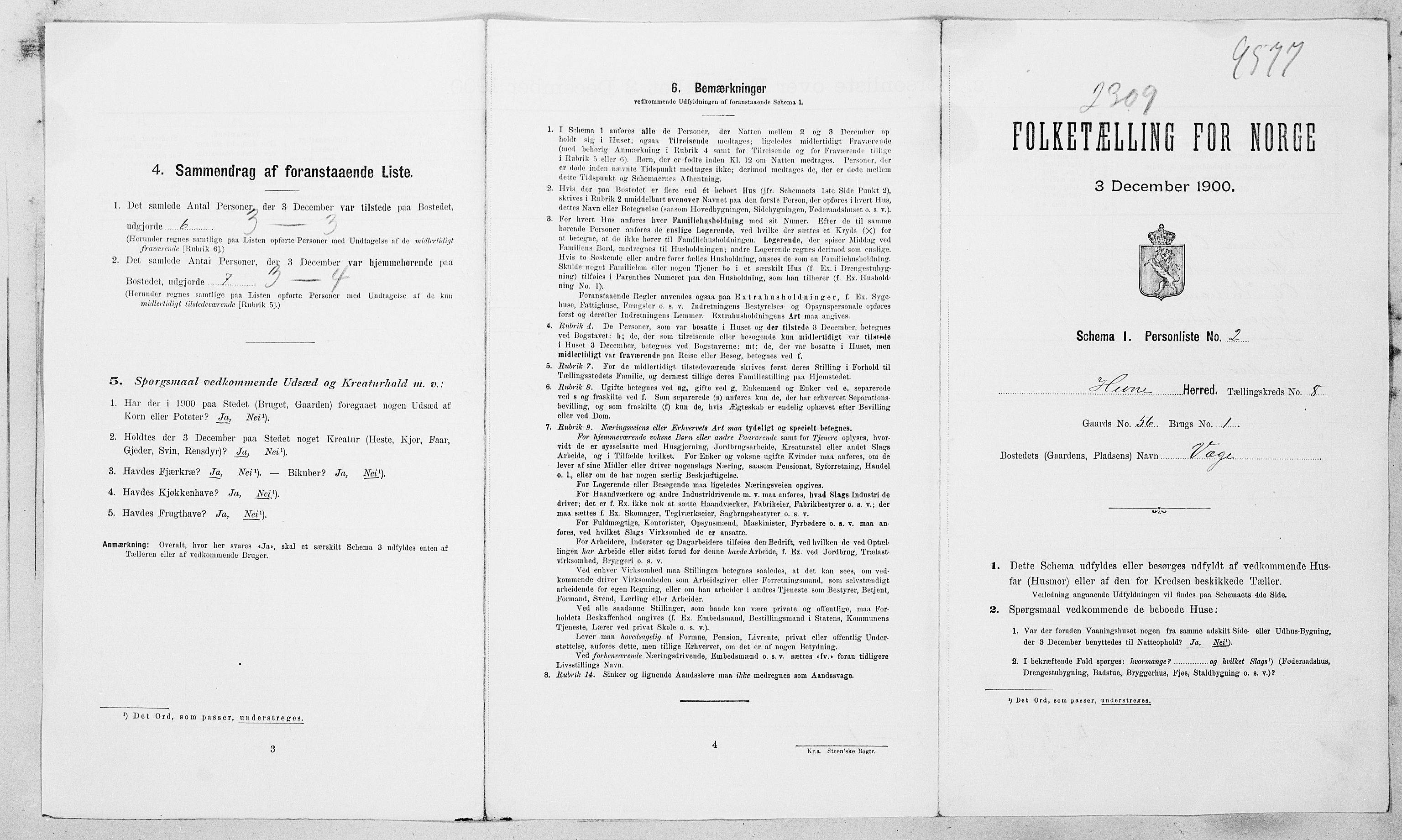 SAT, Folketelling 1900 for 1612 Hemne herred, 1900, s. 74
