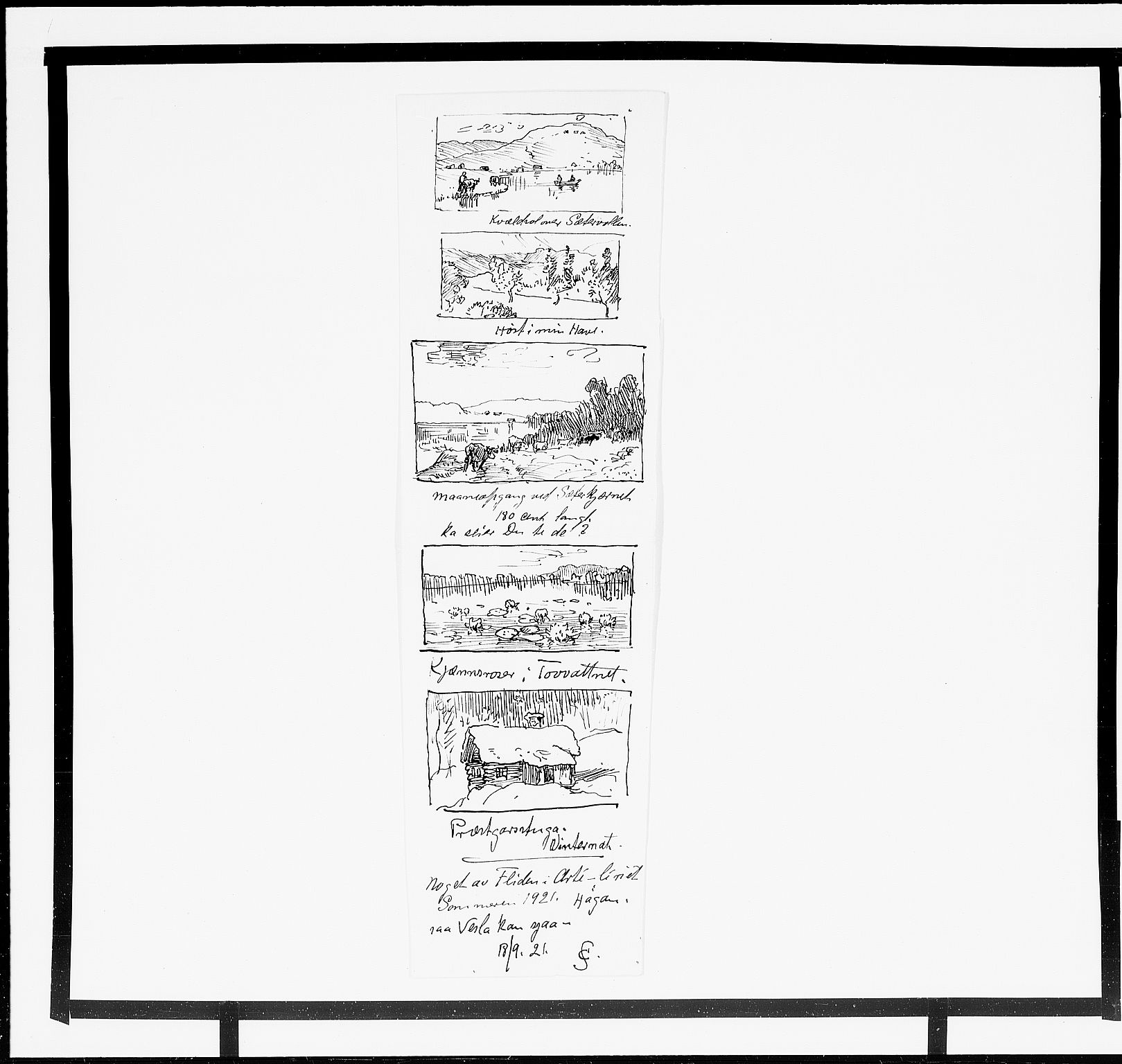 Skredsvig, Christian, AV/RA-PA-0353/E/L0005: Originale tegninger, skissebøker, 1870-1922