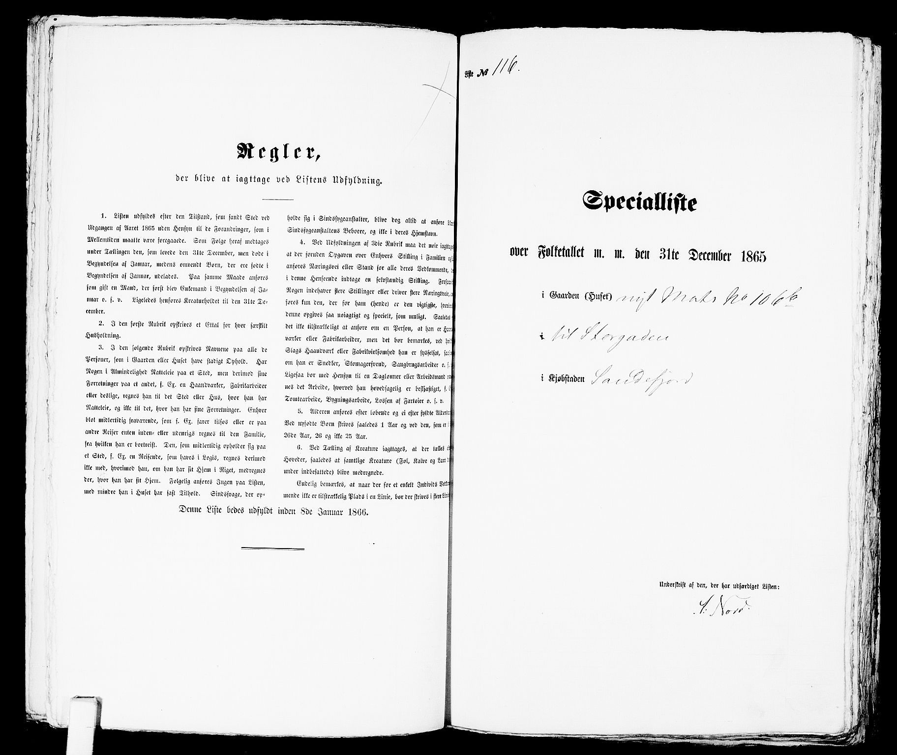 RA, Folketelling 1865 for 0706B Sandeherred prestegjeld, Sandefjord kjøpstad, 1865, s. 239