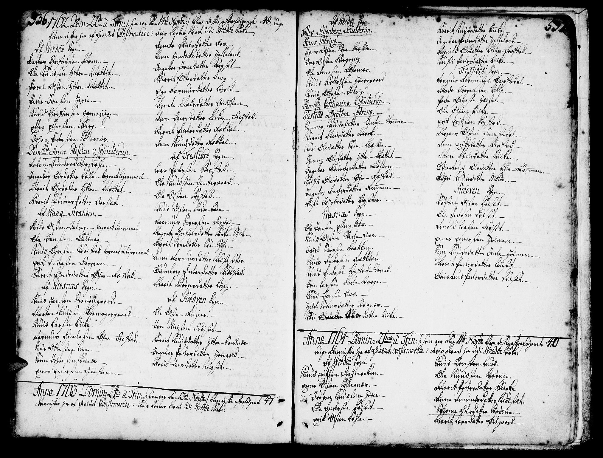 Ministerialprotokoller, klokkerbøker og fødselsregistre - Møre og Romsdal, AV/SAT-A-1454/547/L0599: Ministerialbok nr. 547A01, 1721-1764, s. 536-537