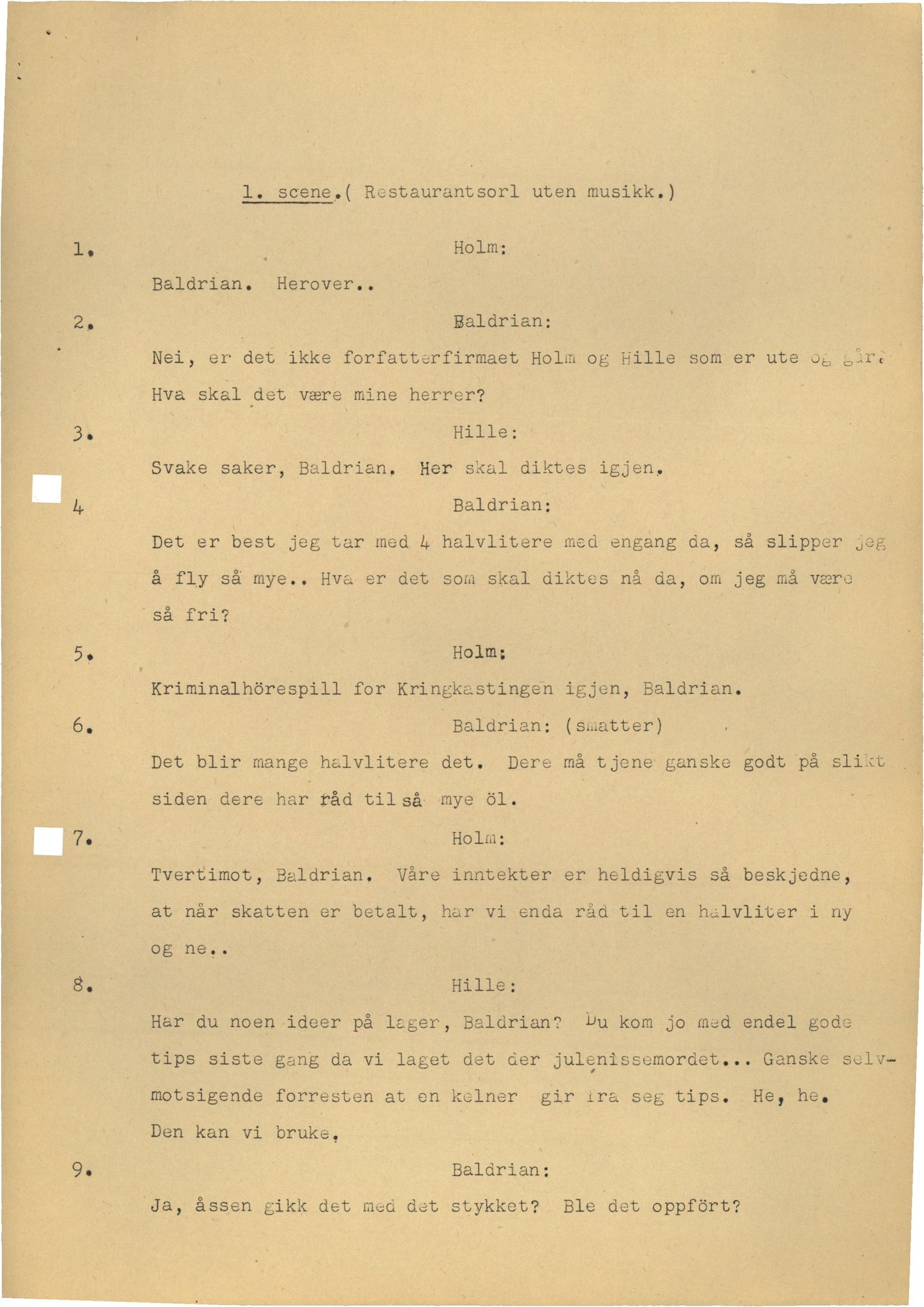 Otto Nielsen, TRKO/PA-1176/F/L0005/0027: Revytekster og viser / Forfatterfirmaet Holm og Hille nr. 1 Kanarifuglen